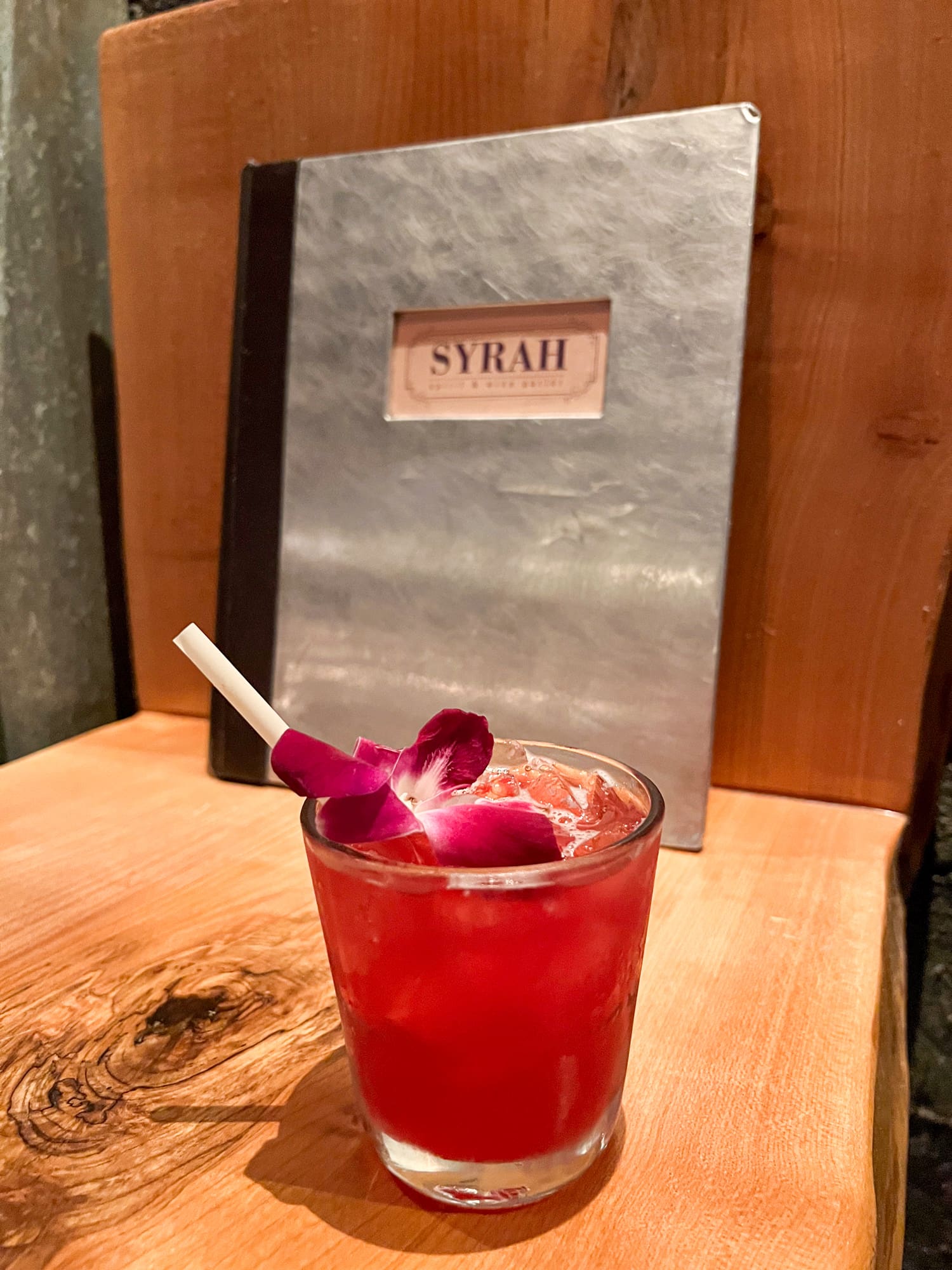 Beet It cocktail at Vin de Syrah