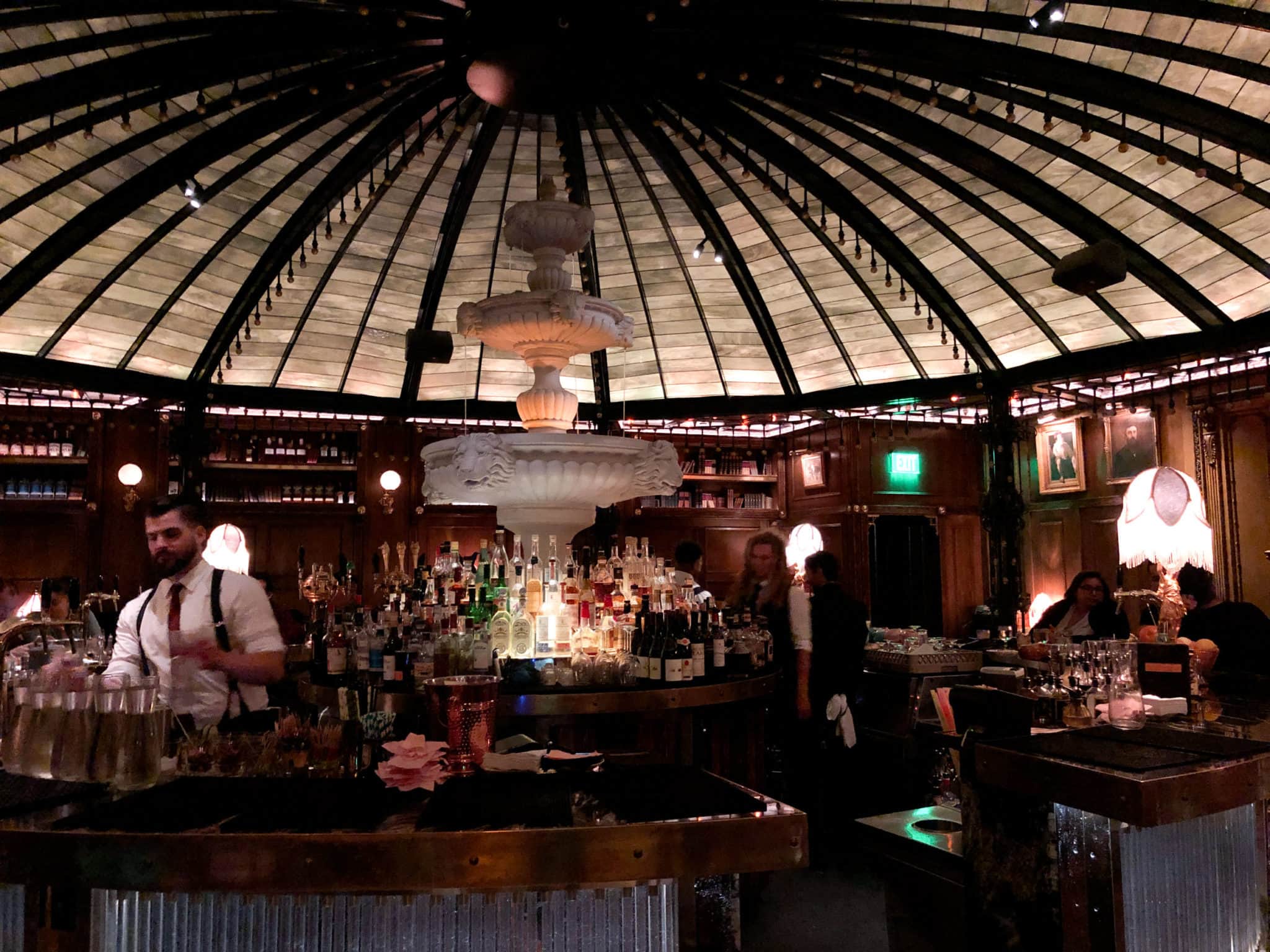 The circular bar at Raised by Wolves, a $3 million speakeasy in San Diego