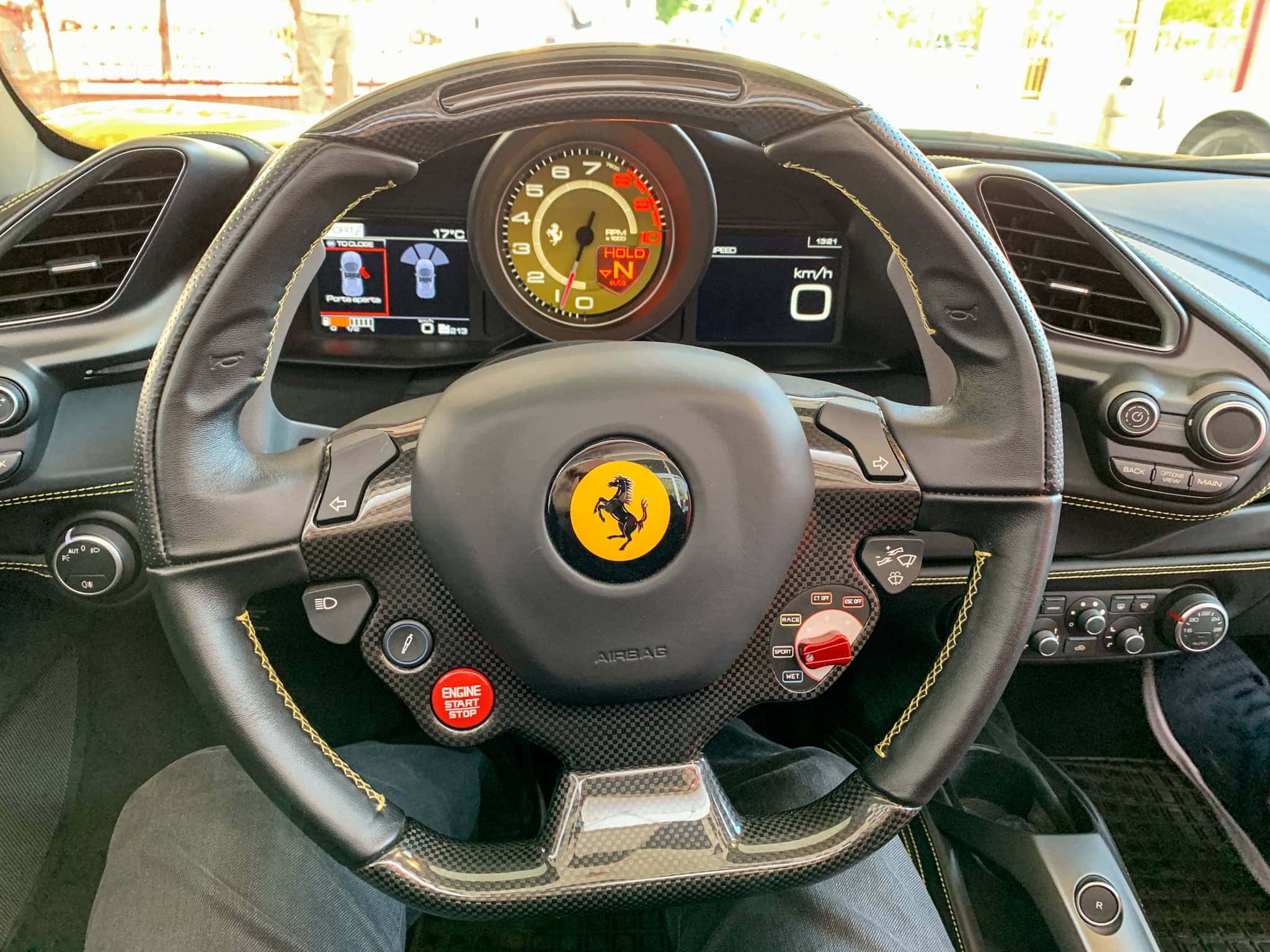 Behind the wheel of a Ferrari 488