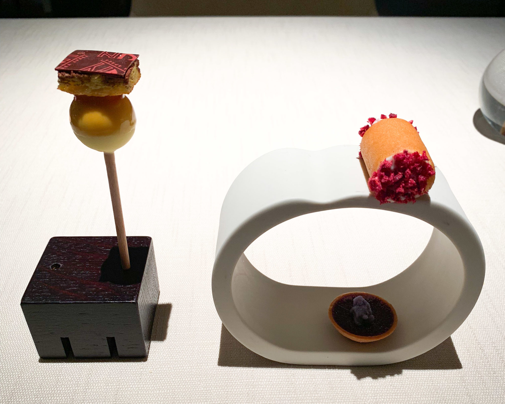 Petit fours finish dinner at VUN Andrea Aprea in Milan