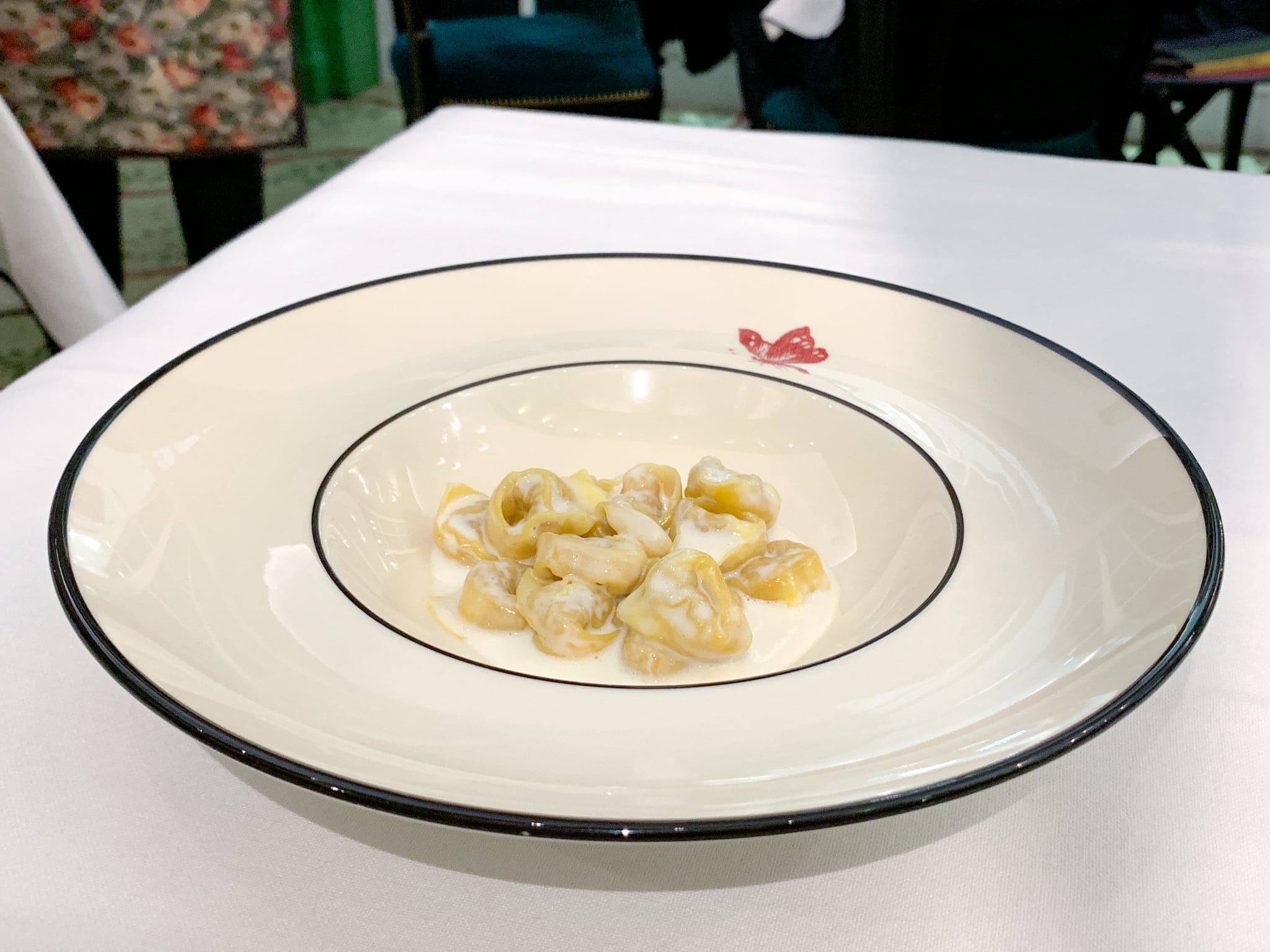 Tortellini with Parmigiano Reggiano cream at Gucci Osteria, Florence