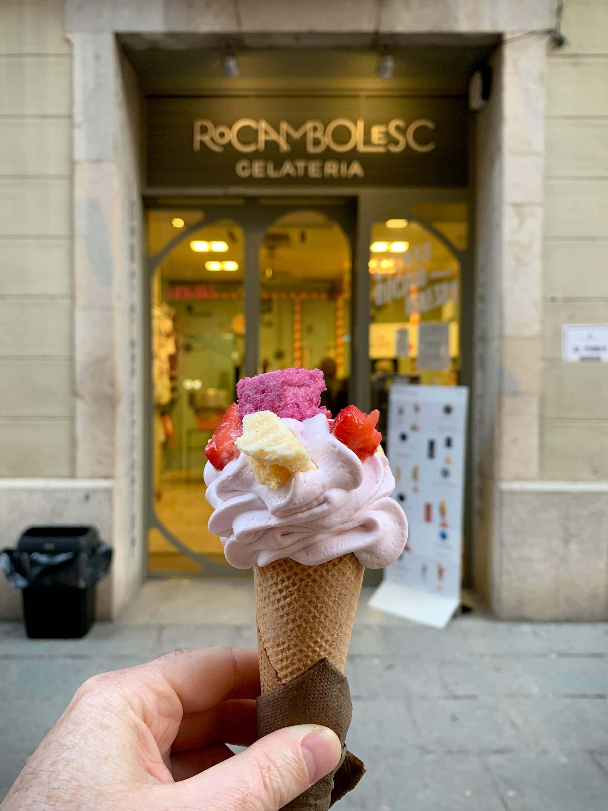 Outside Rocambolesc Gelateria