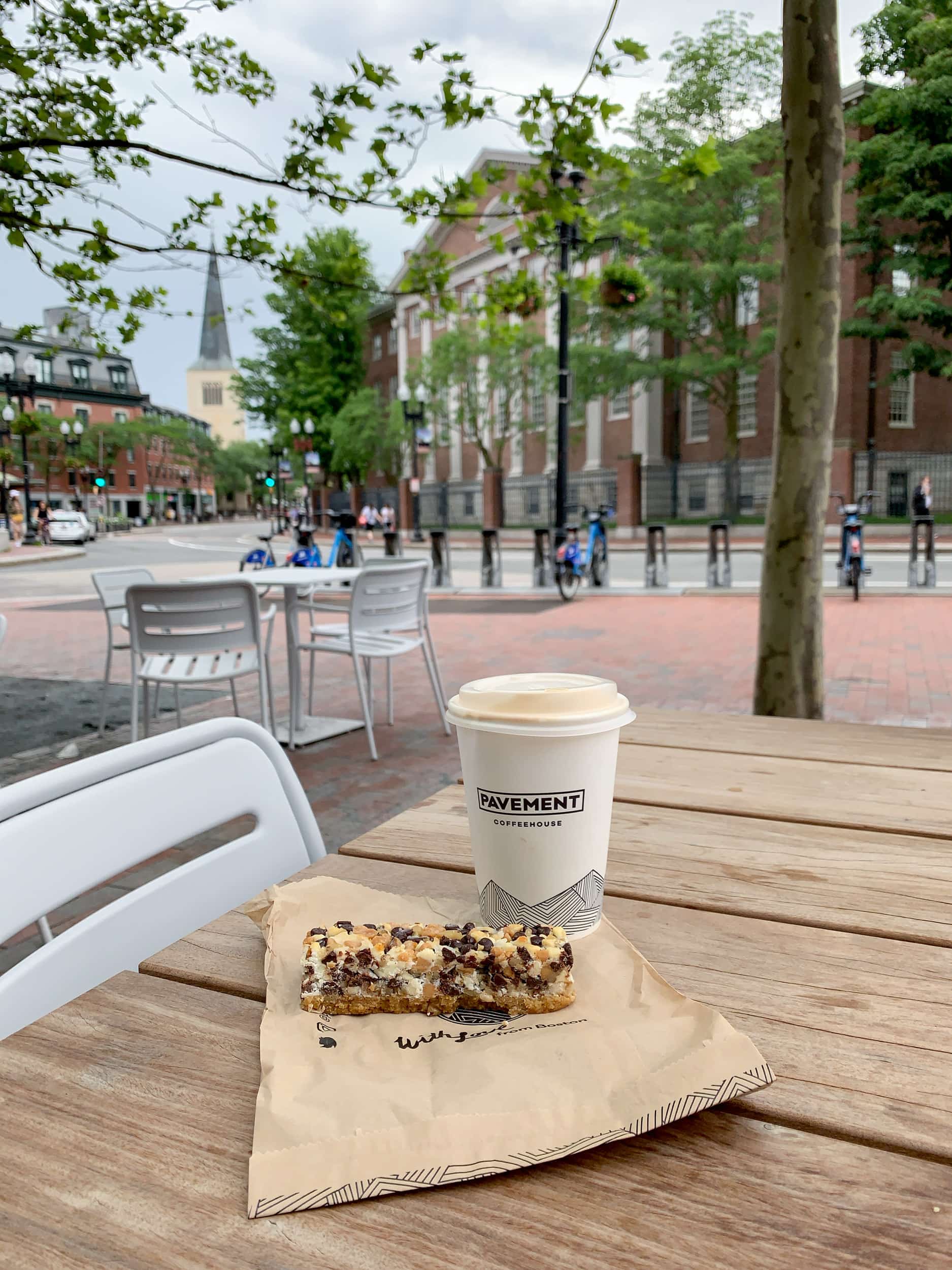 Pavement coffee and an everything bar in Boston's Harvard Square