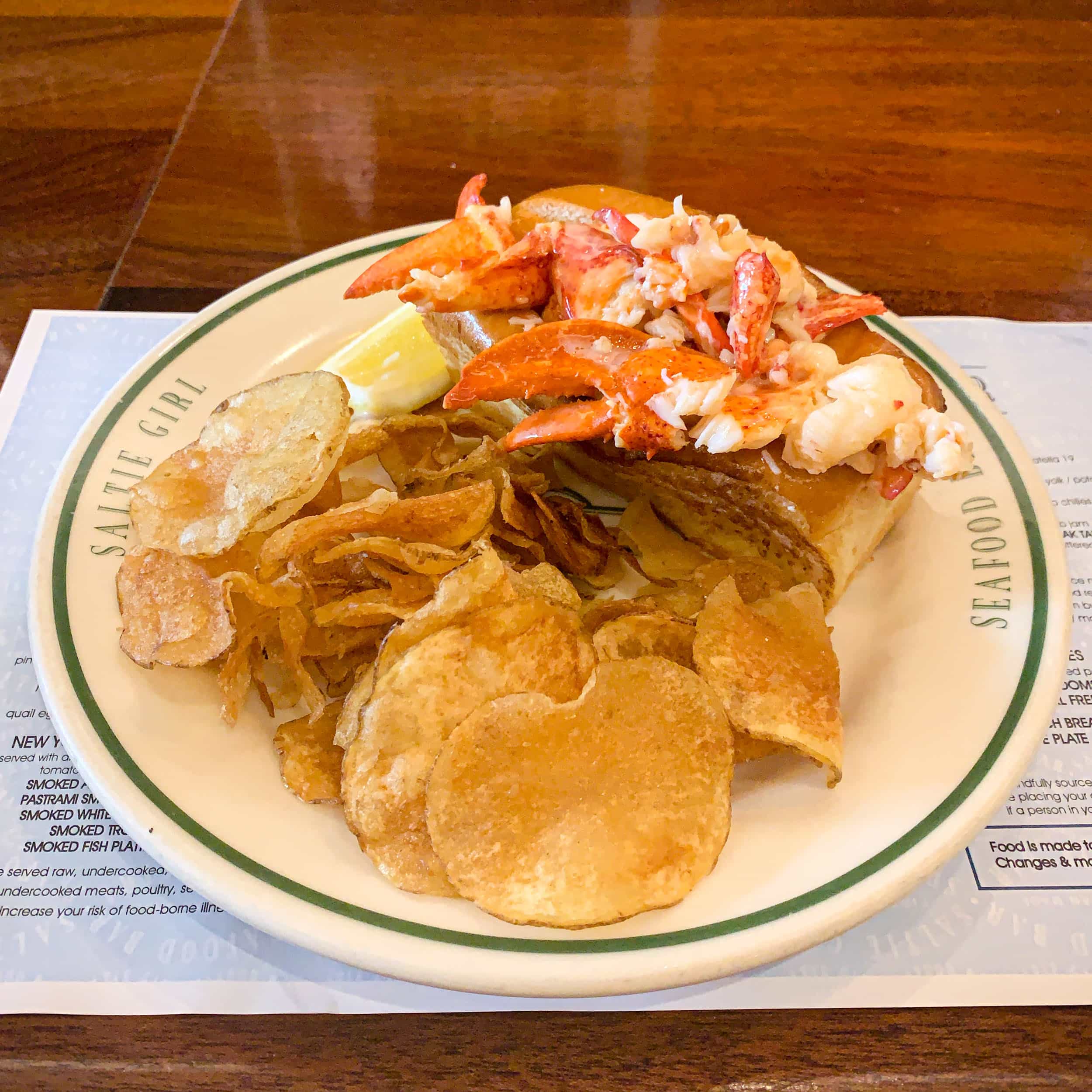 Warm lobster roll at Saltie Girl in Boston's Back Bay neighborhood.