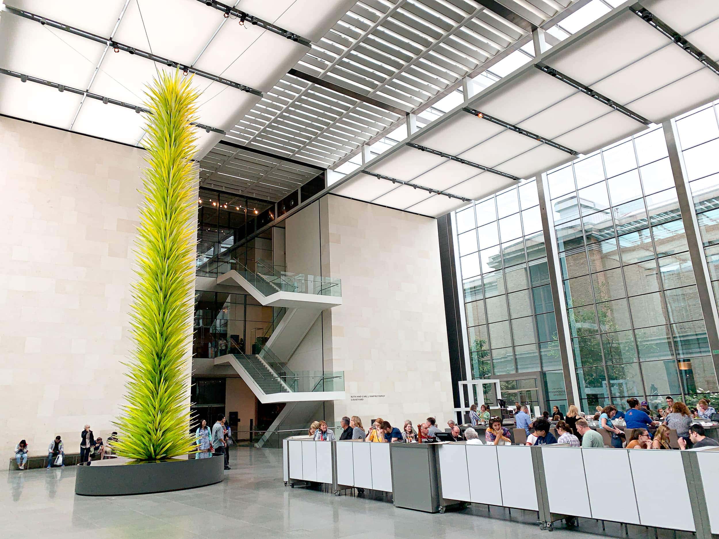 Atrium and New American Cafe at Museum of Fine Arts, Boston