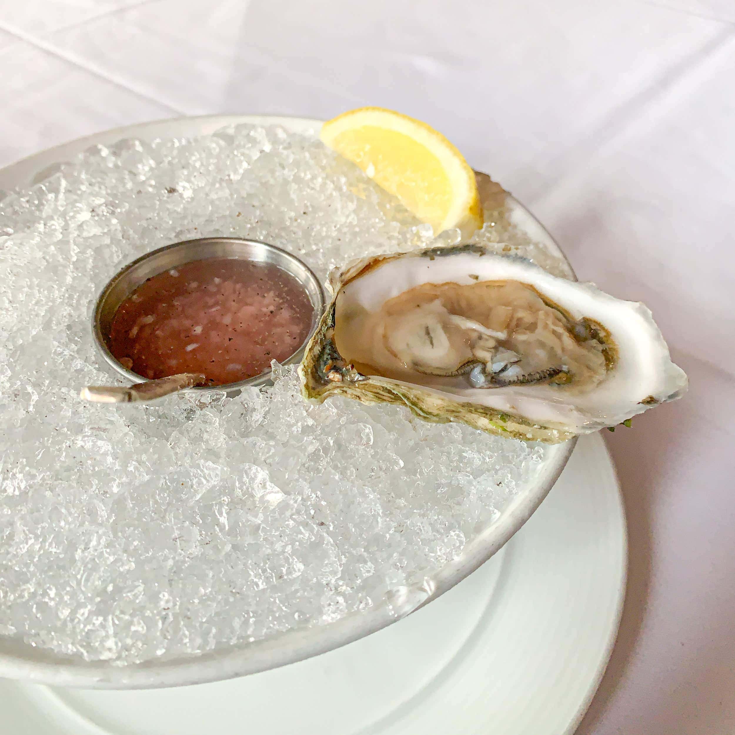 East coast oyster with prosecco mignonette