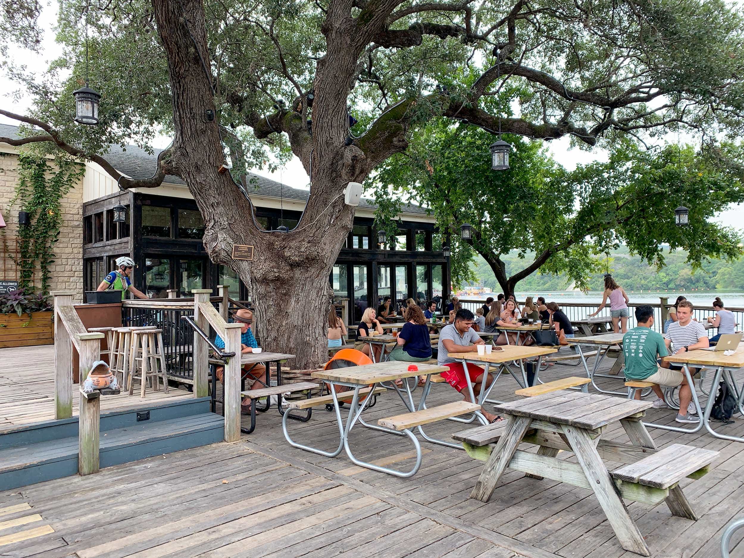 Mozart's massive deck qualifies it as one of the best coffee shops in Austin