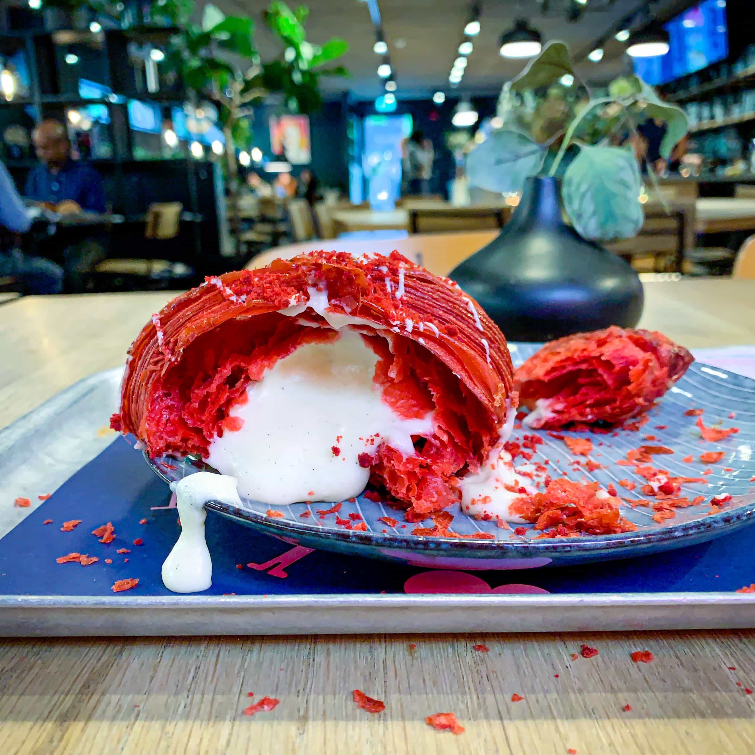 Red velvet croissant at Mr. Cake