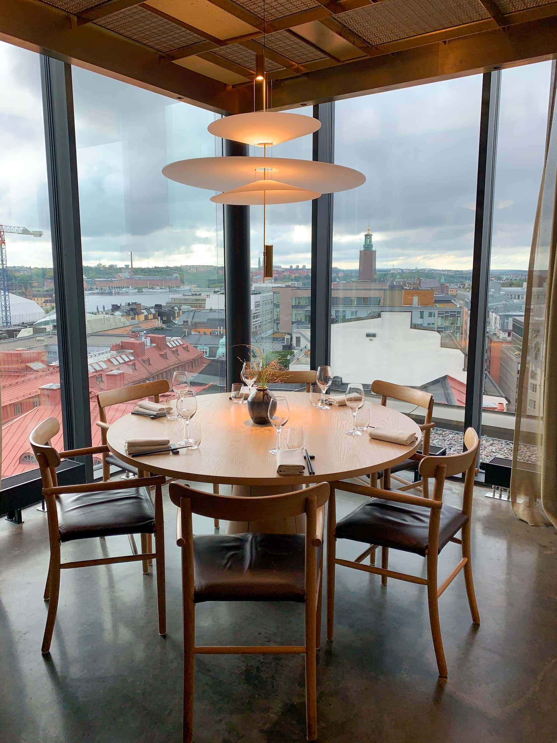 If you're wondering where to eat in Stockholm, try TAK restaurant which offers an excellent view of the city.