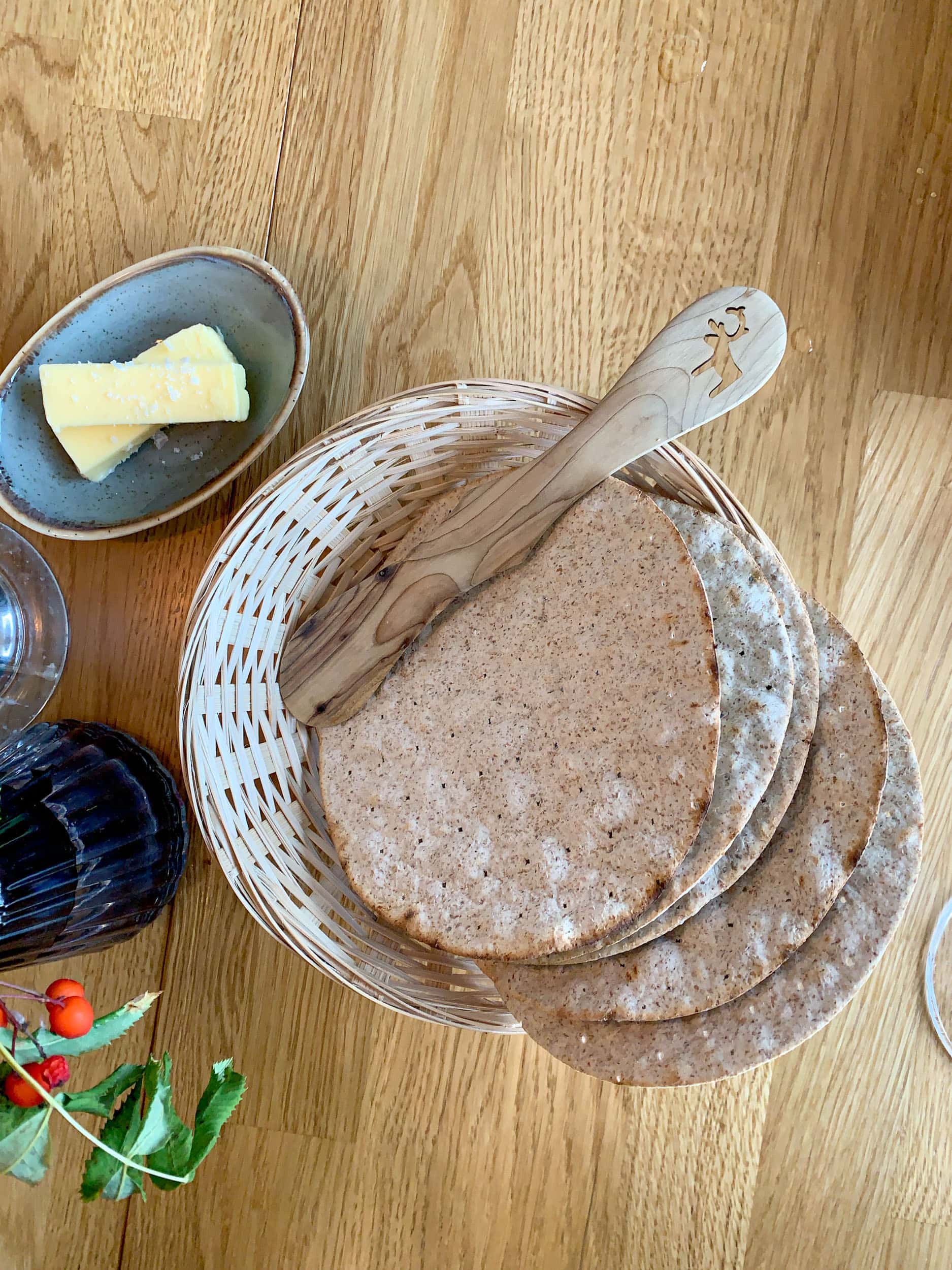 Flatbread is a traditional Swedish food in Lapland