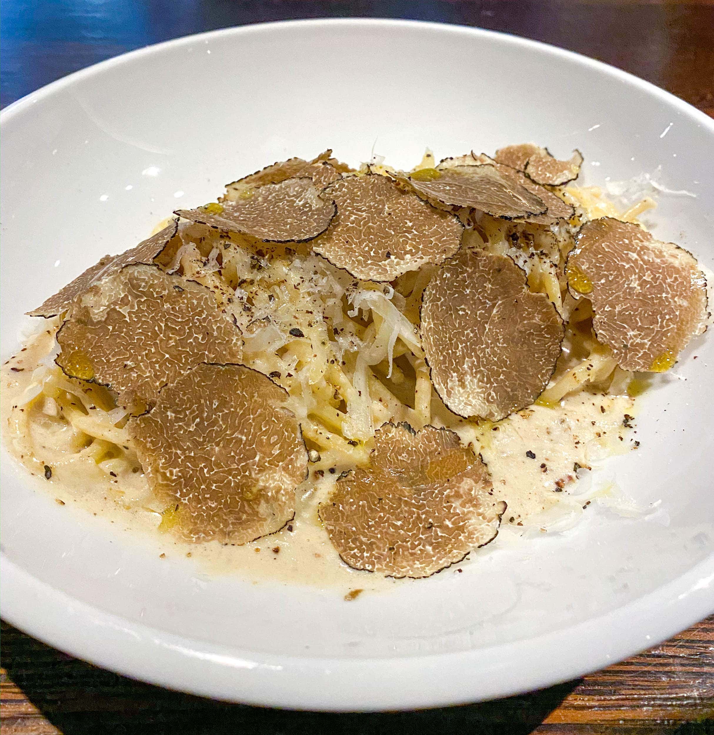 Cacio e Pepe with Burgundy truffles