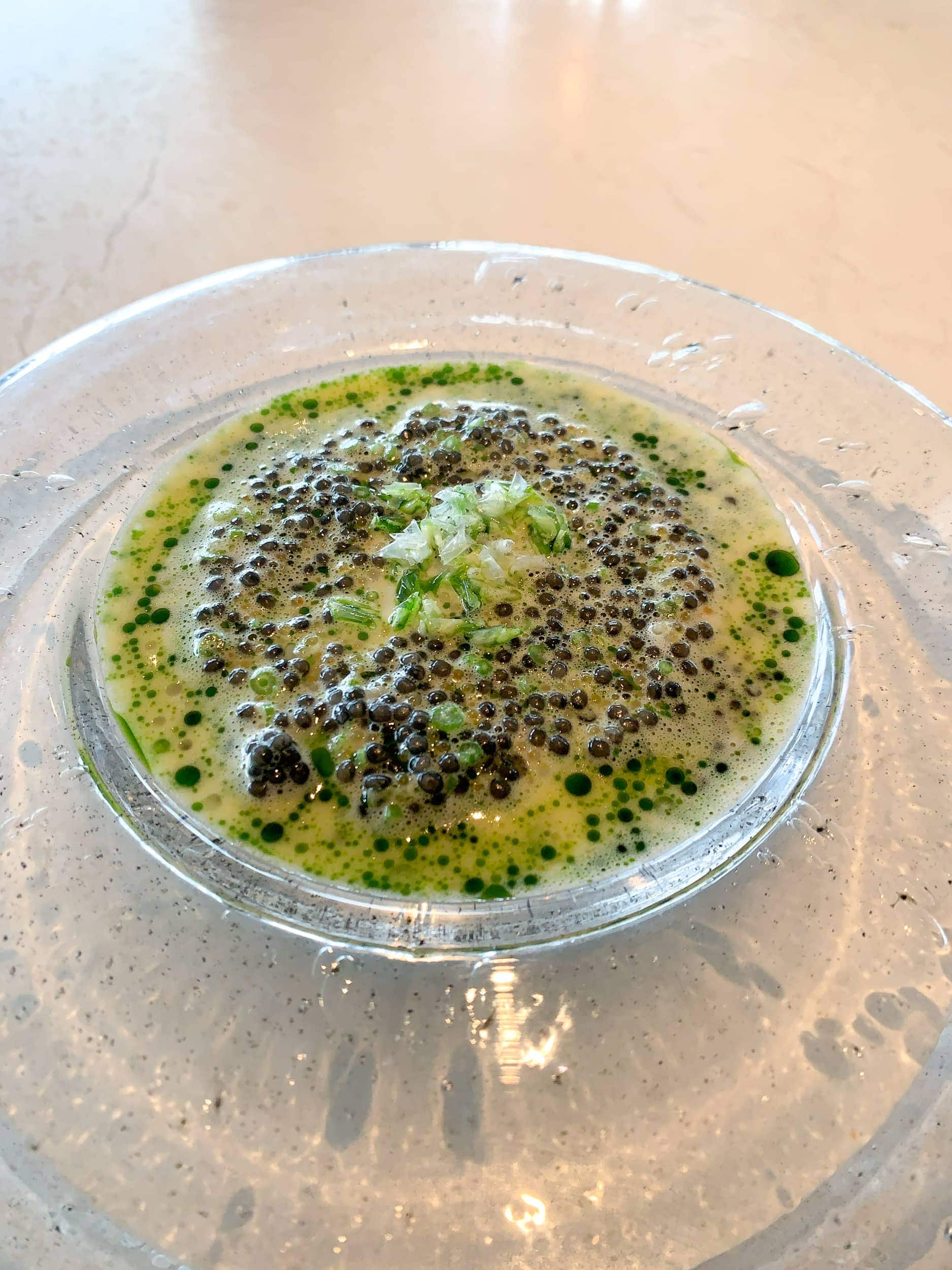 "Marbled" hake with caviar and buttermilk sauce at Geranium was one of my best dishes of 2019