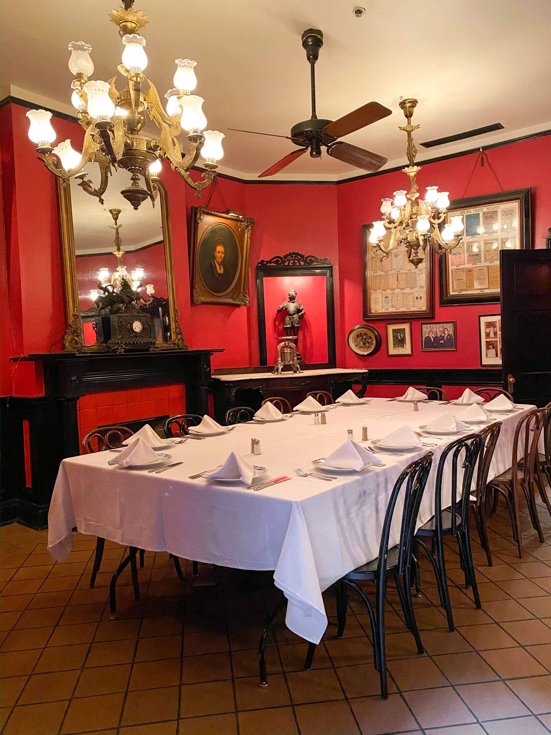 1840 dining room at Antoine's Restaurant in New Orleans