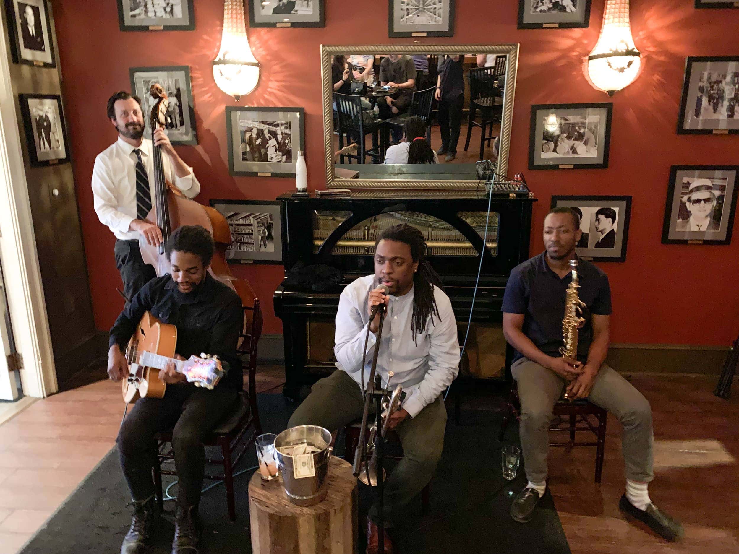 Live jazz at the 21st Amendment Bar in the French Quarter of New Orleans