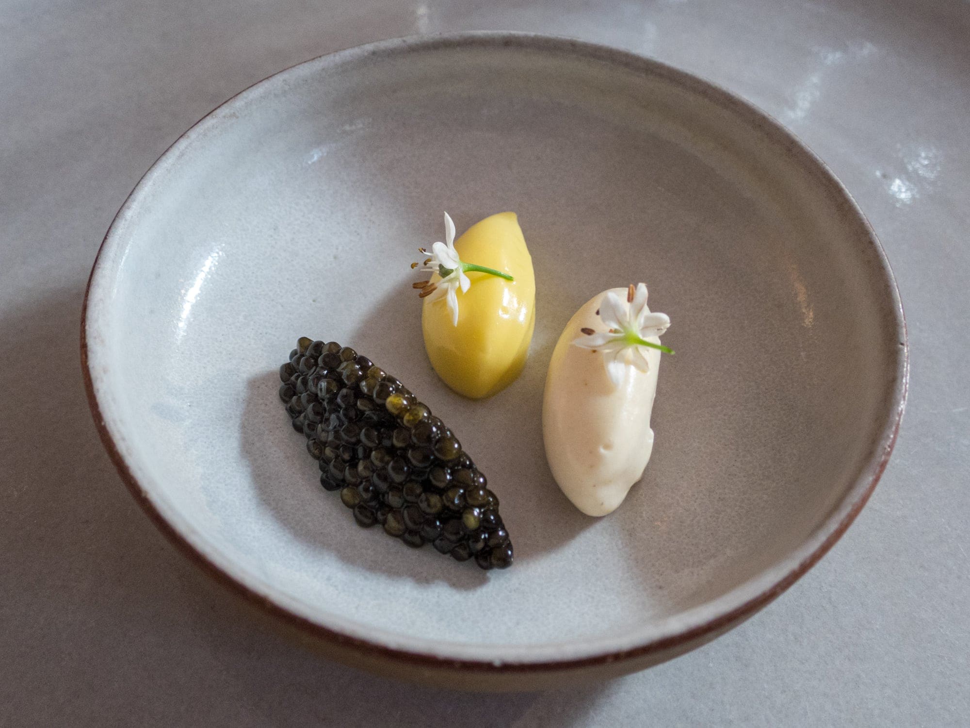 Caviar at Eleven Madison Park, one of the best restaurants in the world