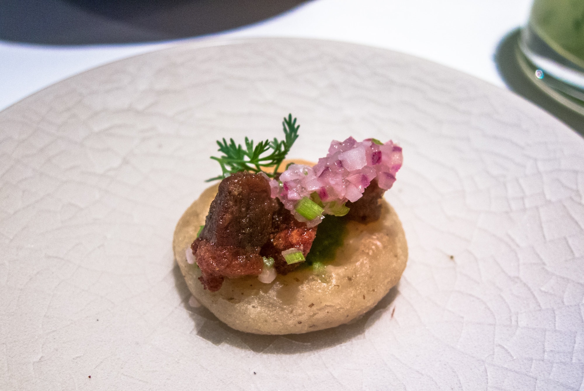 Crispy beef empanada at Pujol