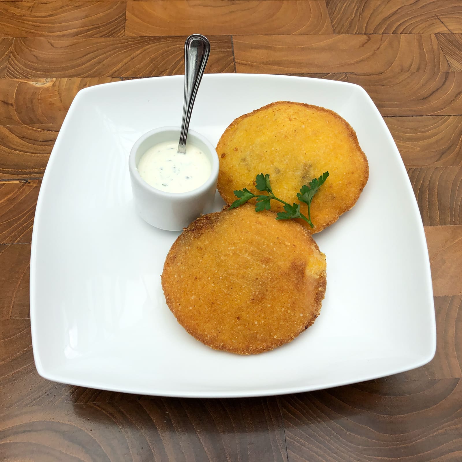 Corn meal arepas