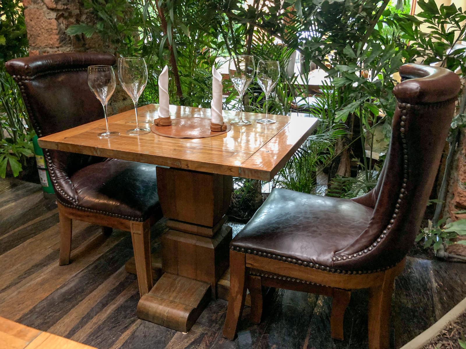 Table at El Cielo Restaurant in El Poblado, Medellín