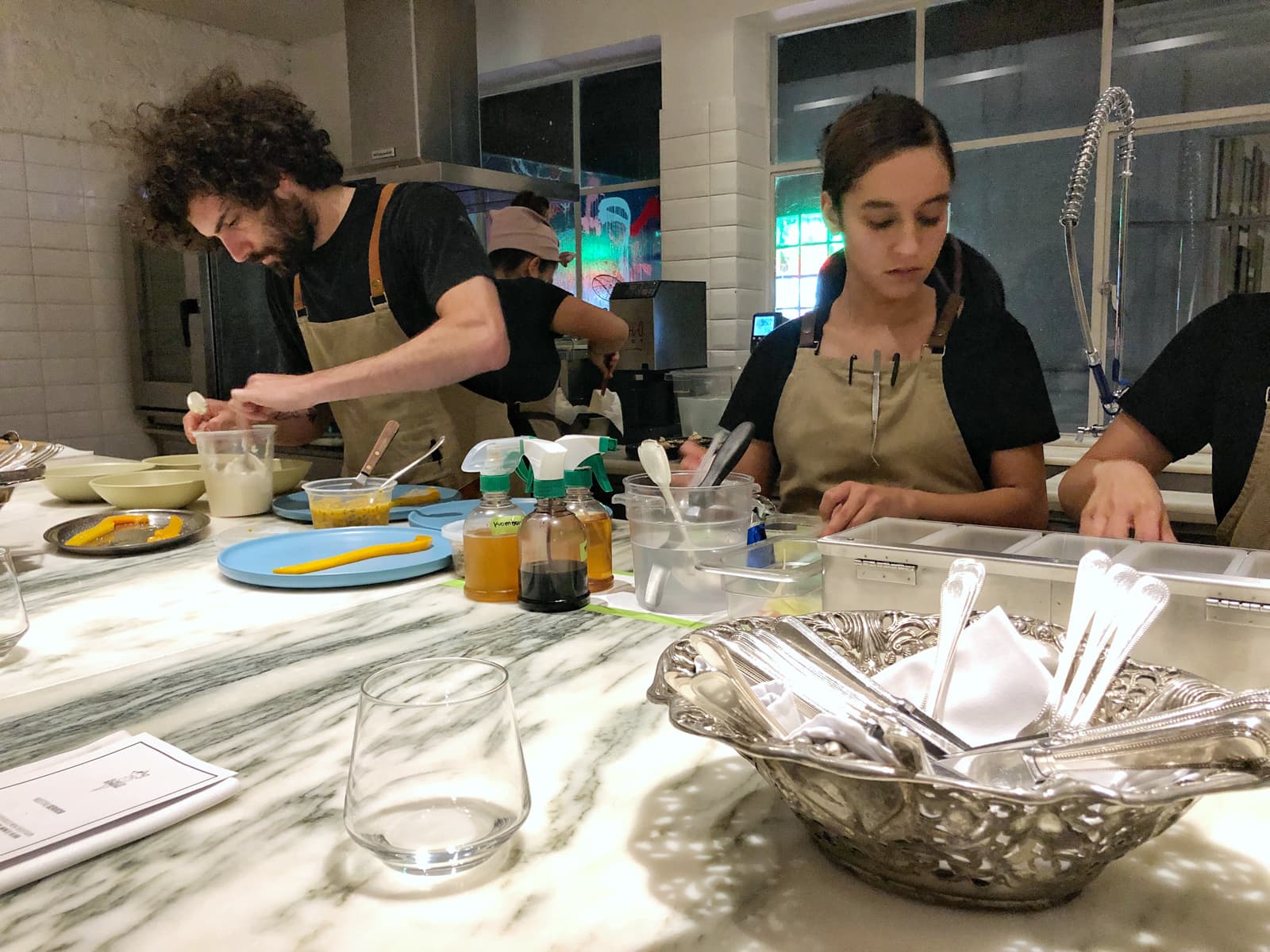 Watching the chefs work
