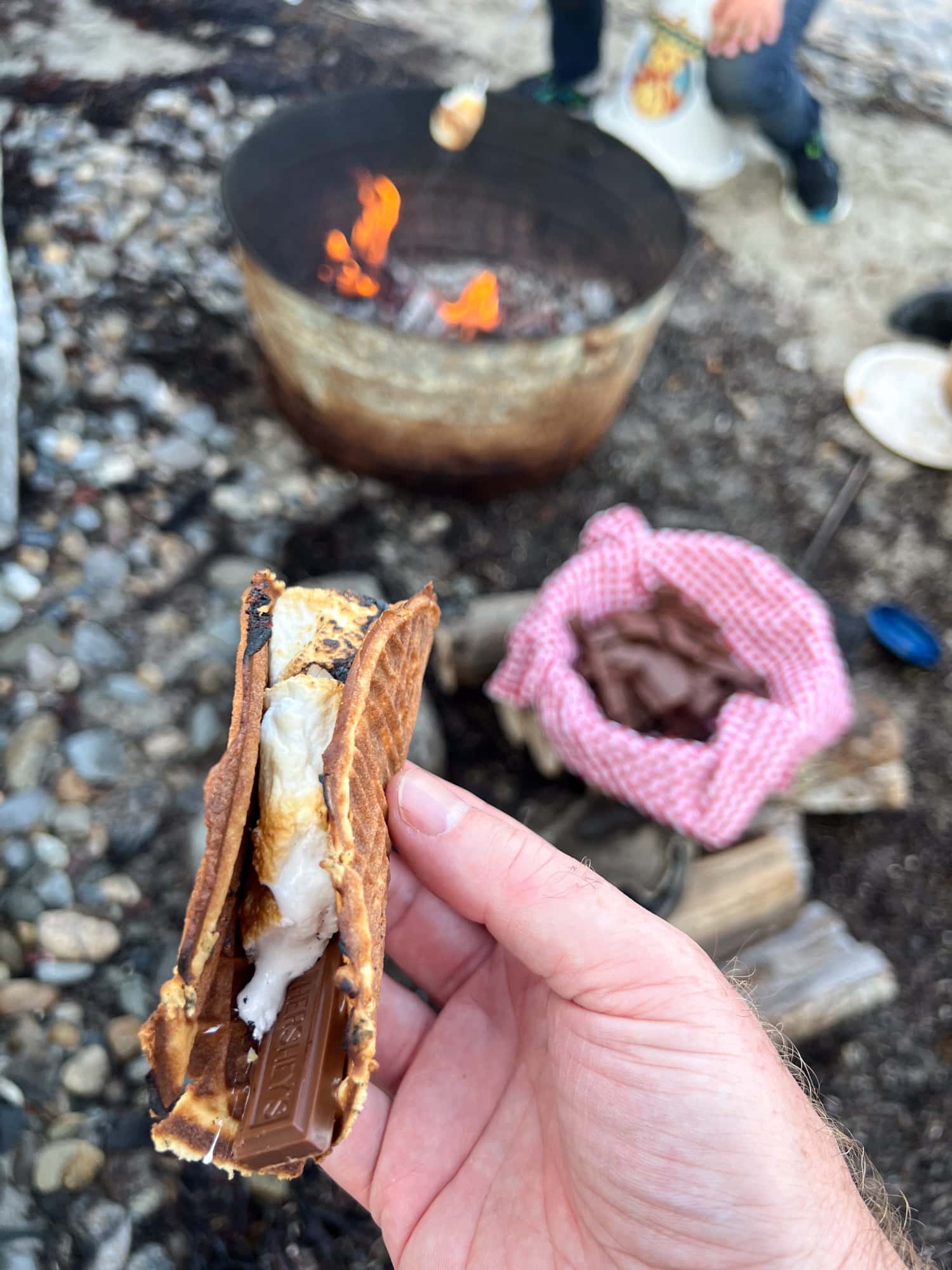 Campfire s'mores taco