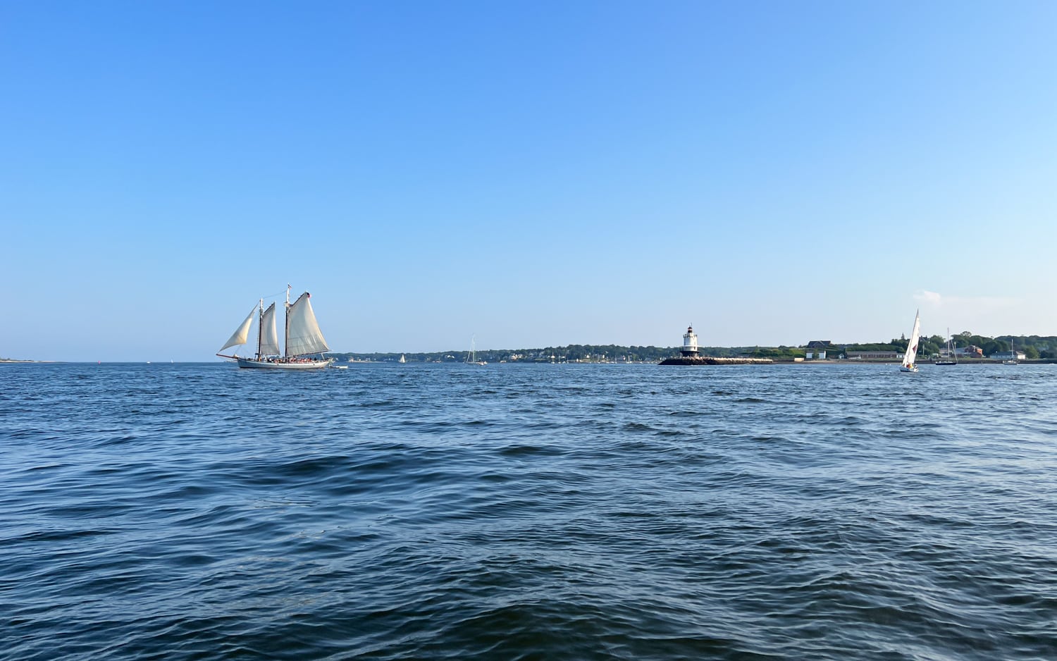 A schooner sailing on Casco Bay