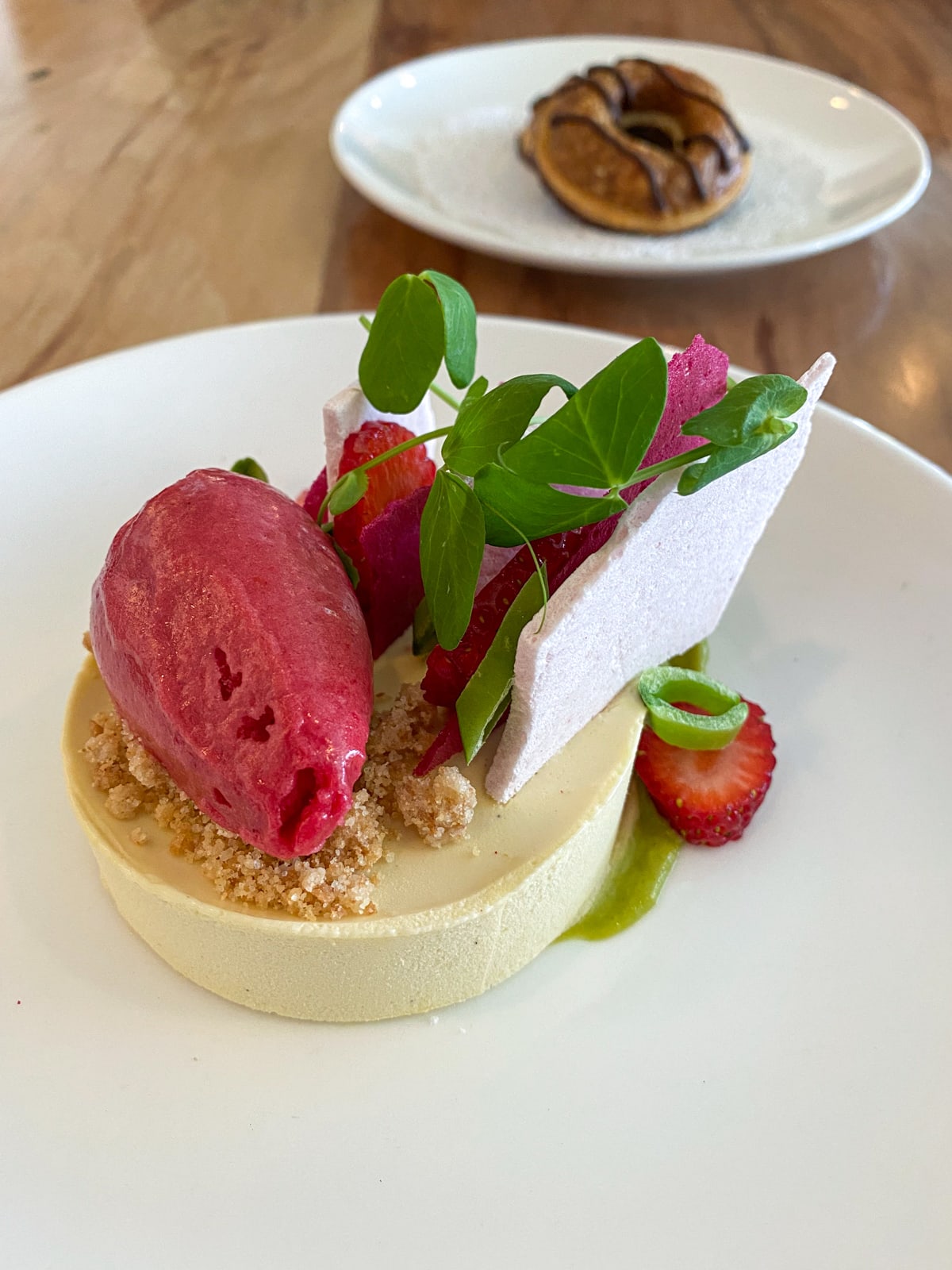 Jasmine white chocolate semifreddo at Launderette