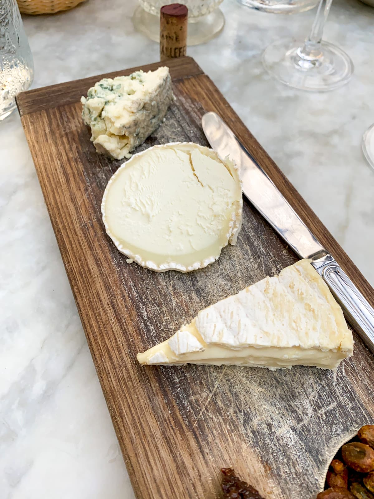 Cheese plate at Justine's Brasserie