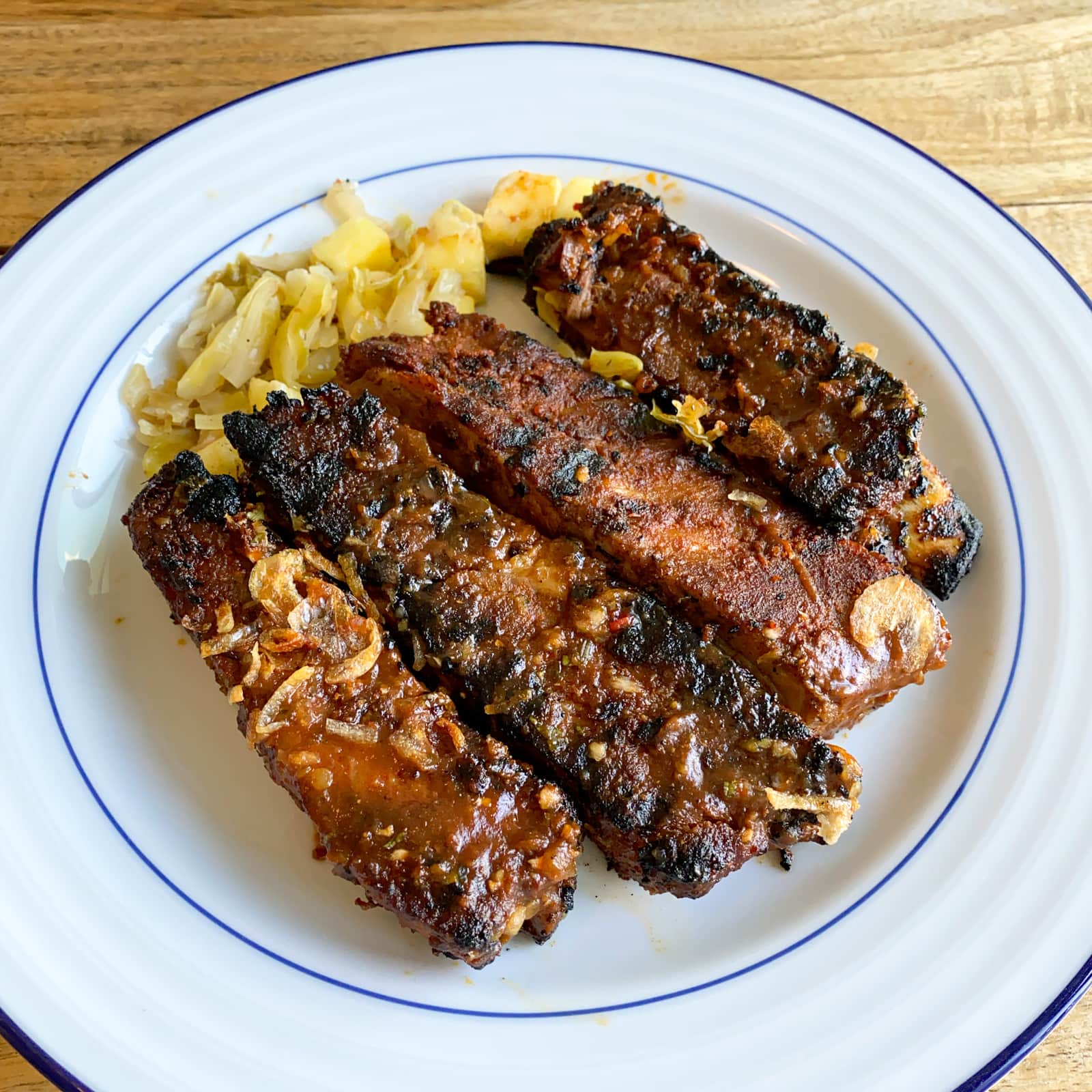 Pork ribs with guava BBQ sauce from Launderette