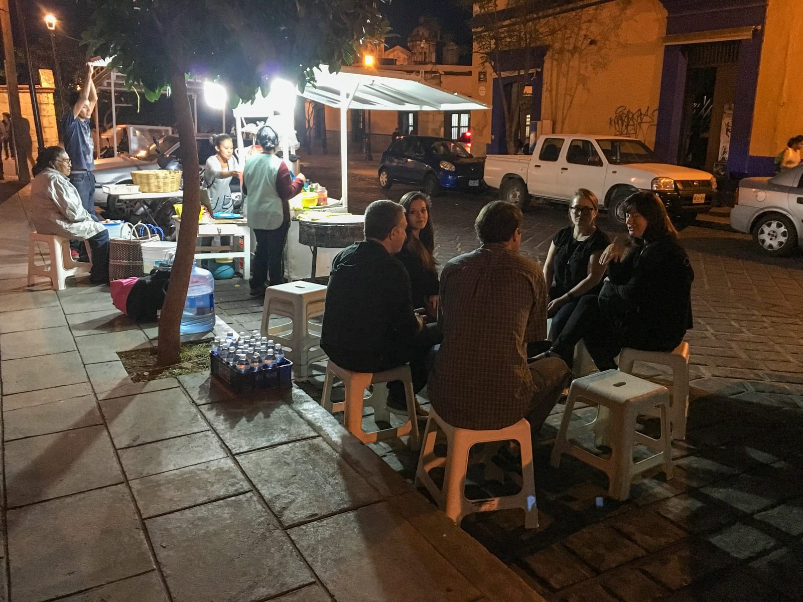 Street dining in Oaxaca