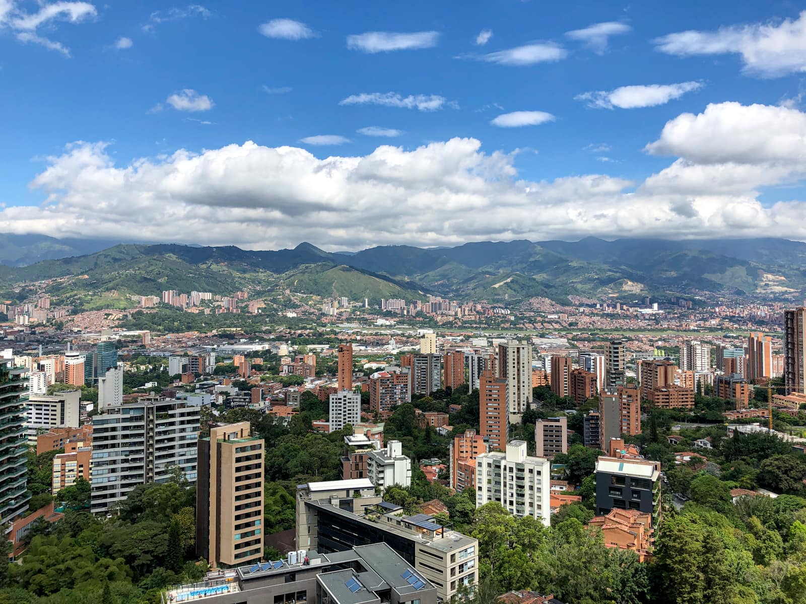 View of Medellin, Colombia, from El Poblado