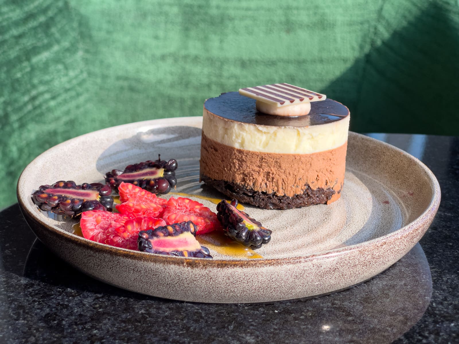 Chocolate mousse and berries