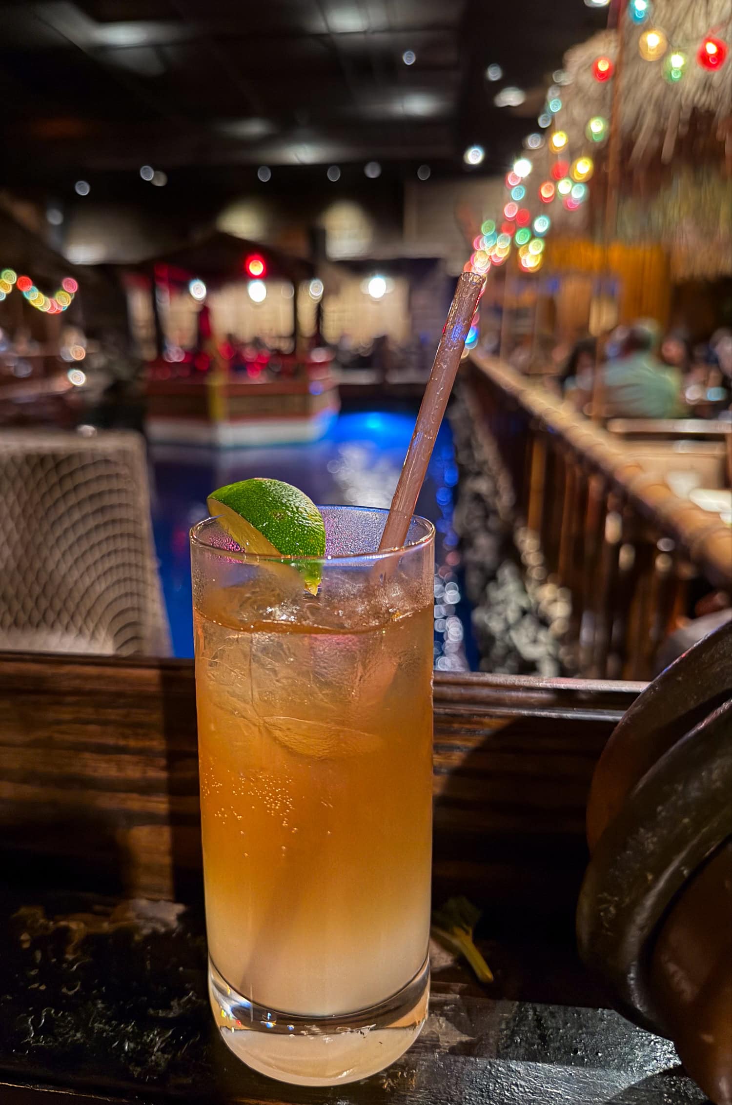 Dark n' Foggy rum cocktail served at the Tonga Room and Hurricane Bar.