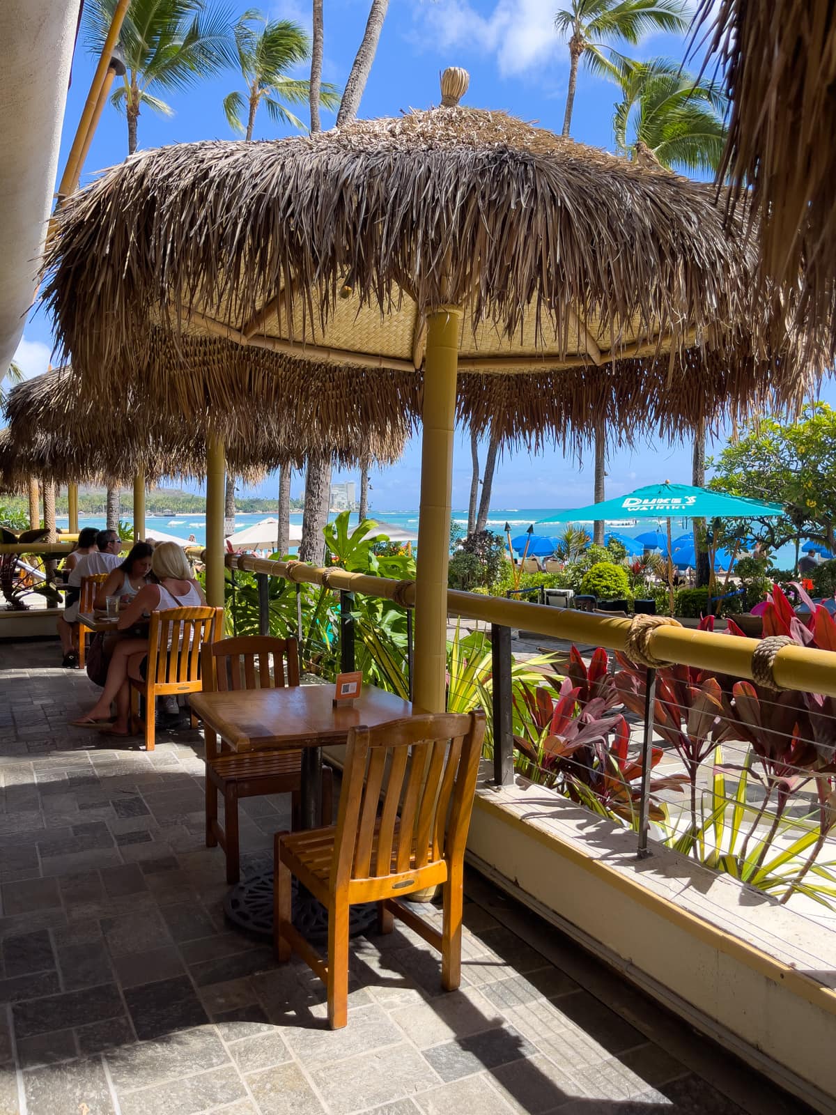 Patio view at Duke's Waikiki in Honolulu, Oahu