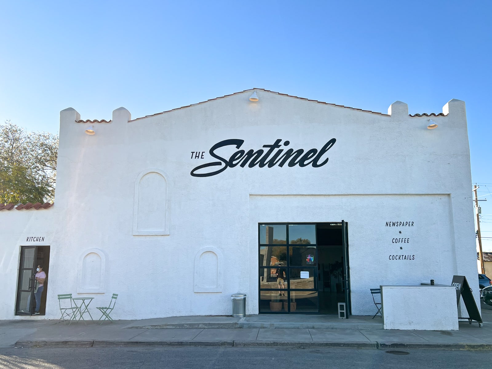 The Sentinel cafe in Marfa