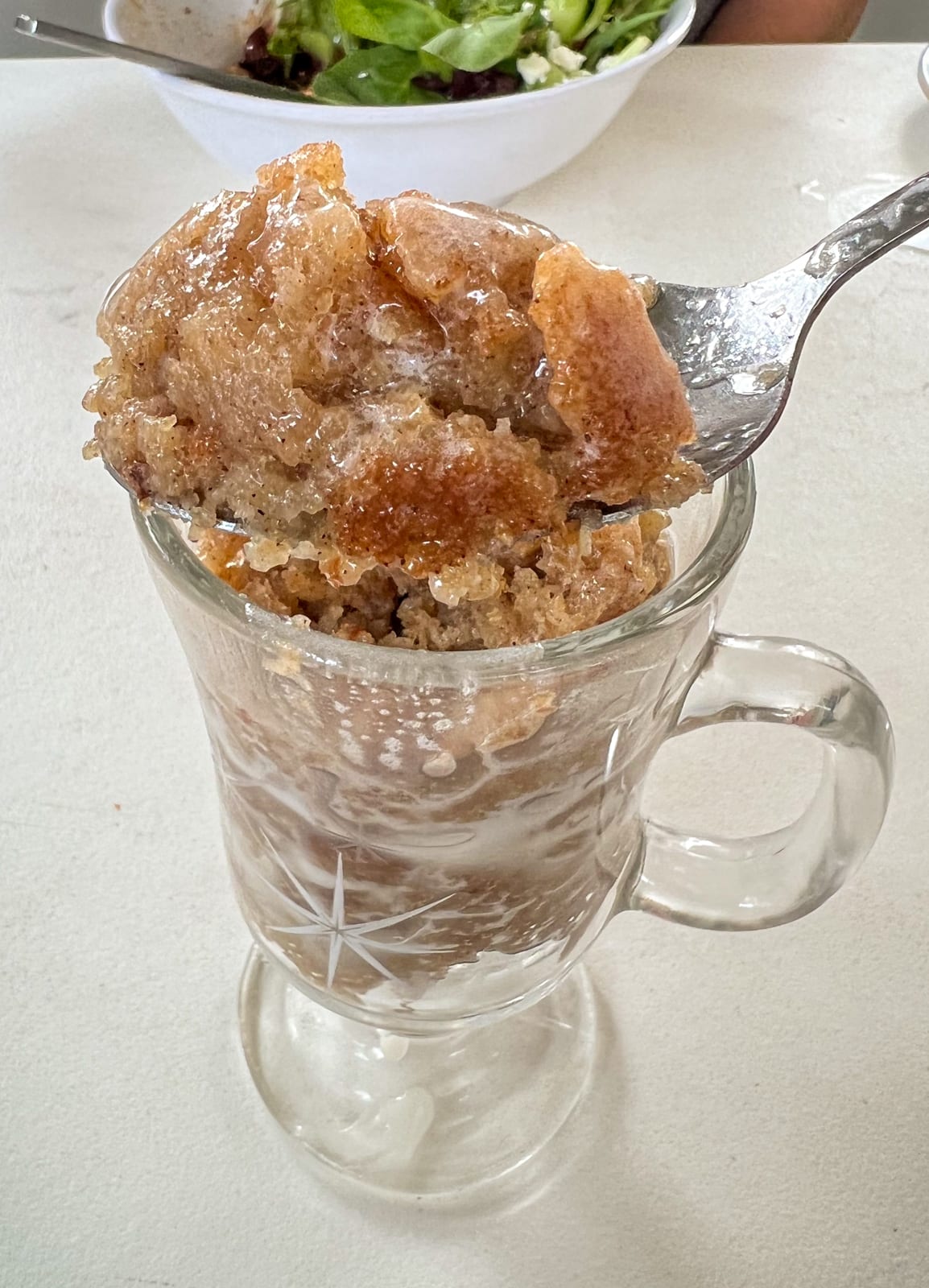 Bread pudding with bourbon sauce