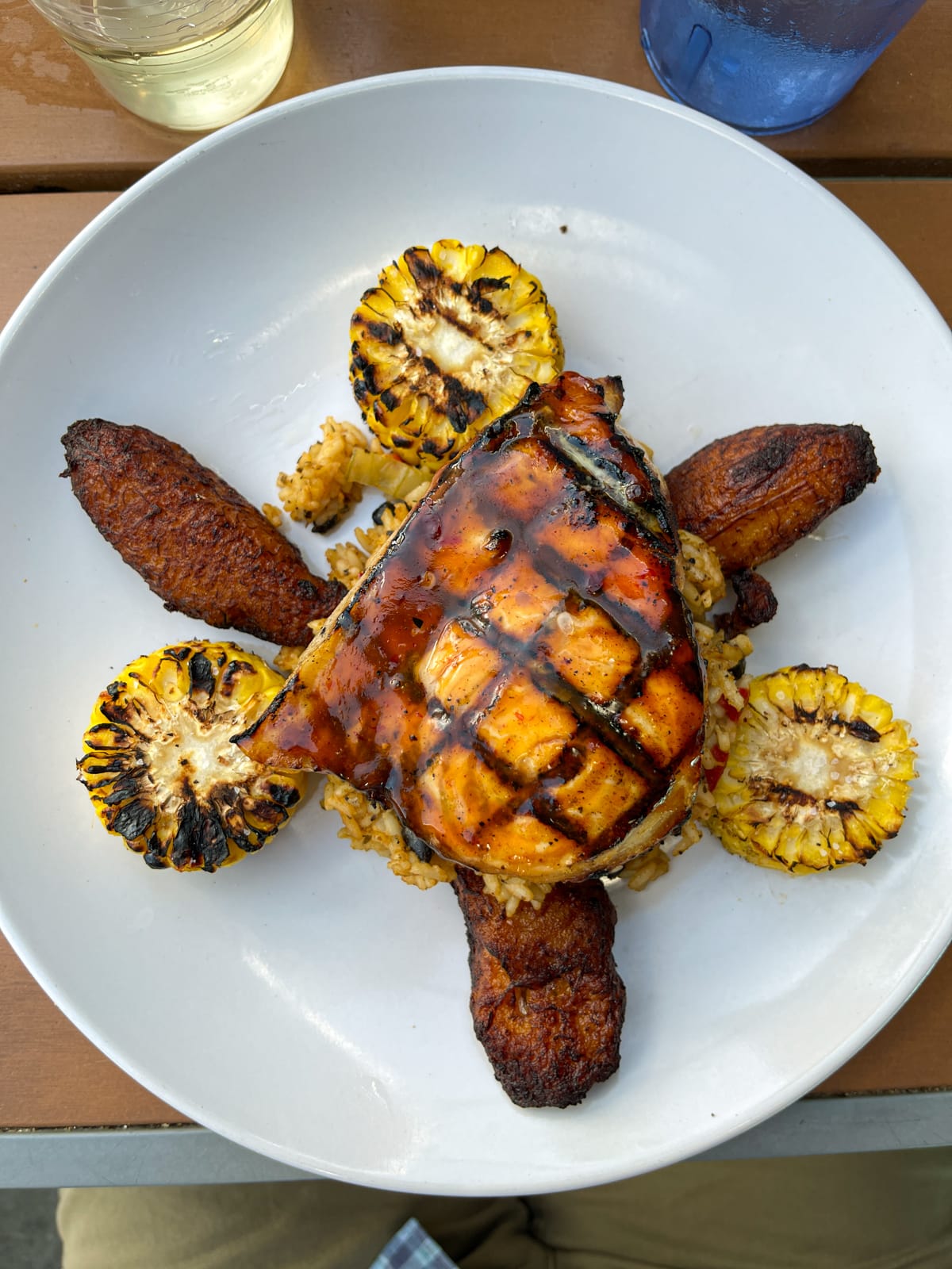 Mango habanero glazed swordfish