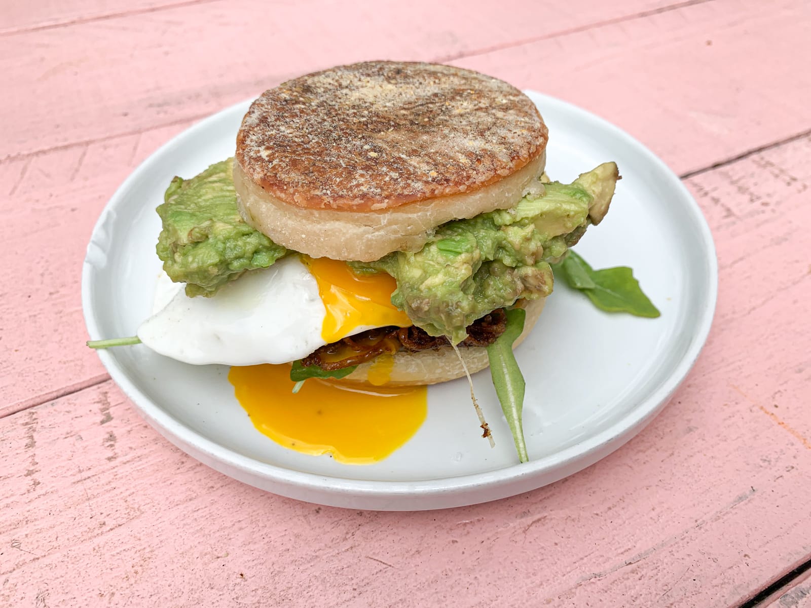 Better Half breakfast sandwich with avocado