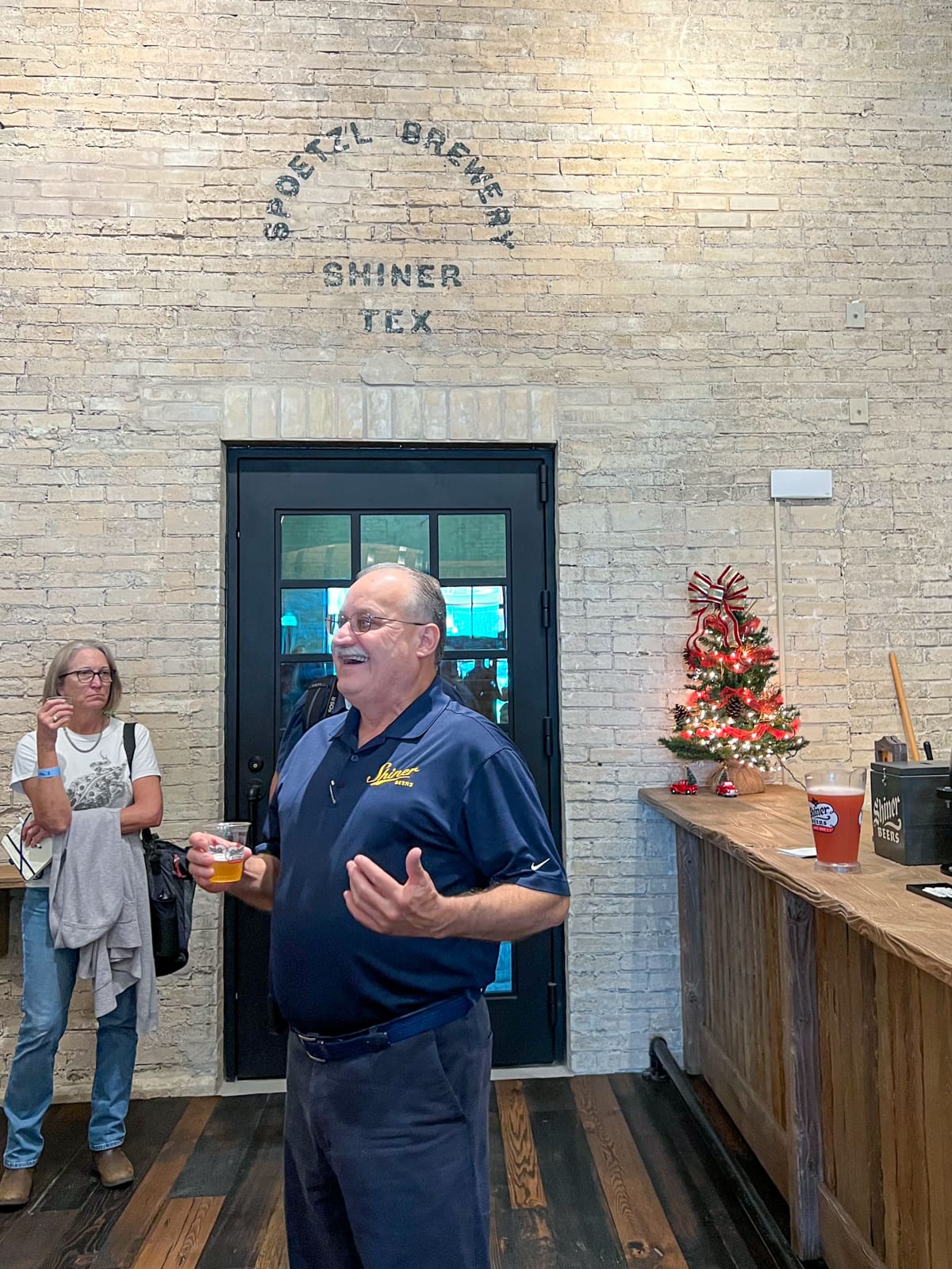 Jimmy Mauric, Shiner's sixth brewmaster, talking to our tour group