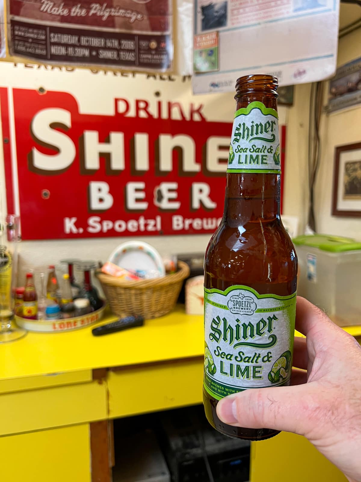 Sea salt and lime beer at Howard's in Shiner, TX