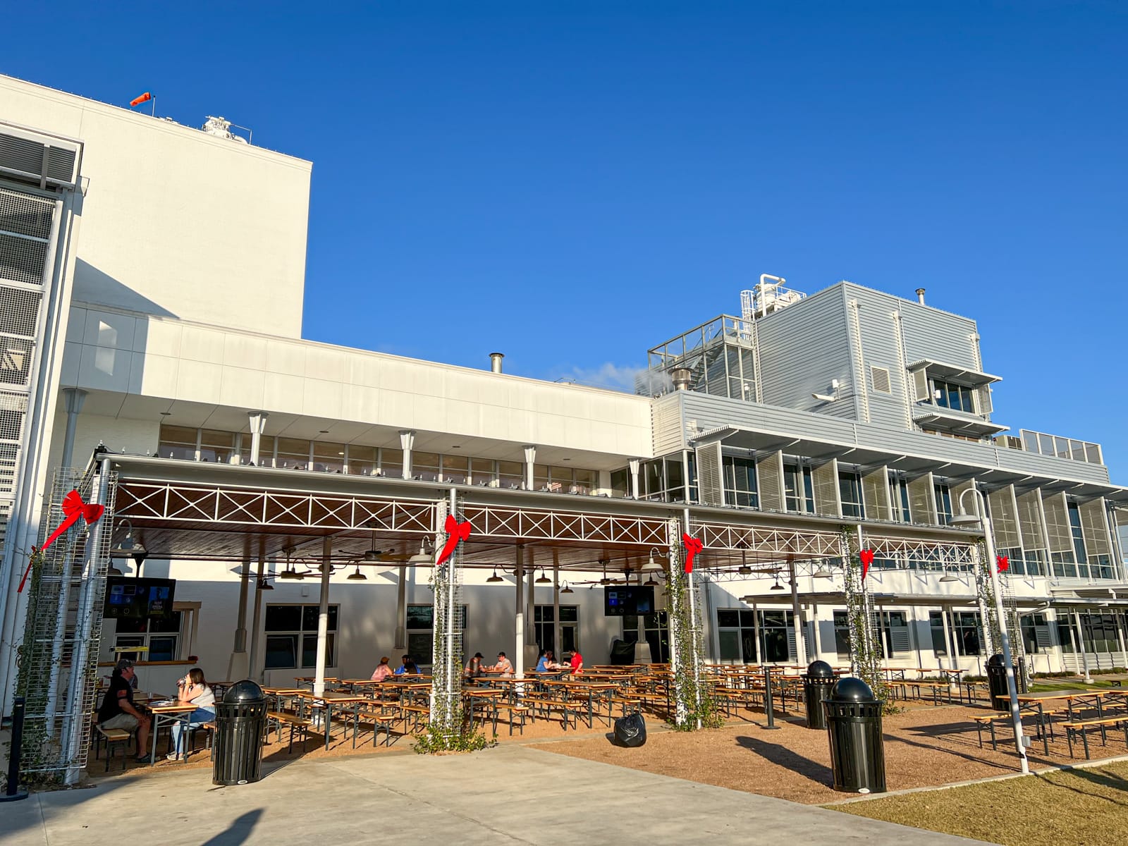 End your Shiner brewery tour on the spacious patio at Spoetzl Brewery