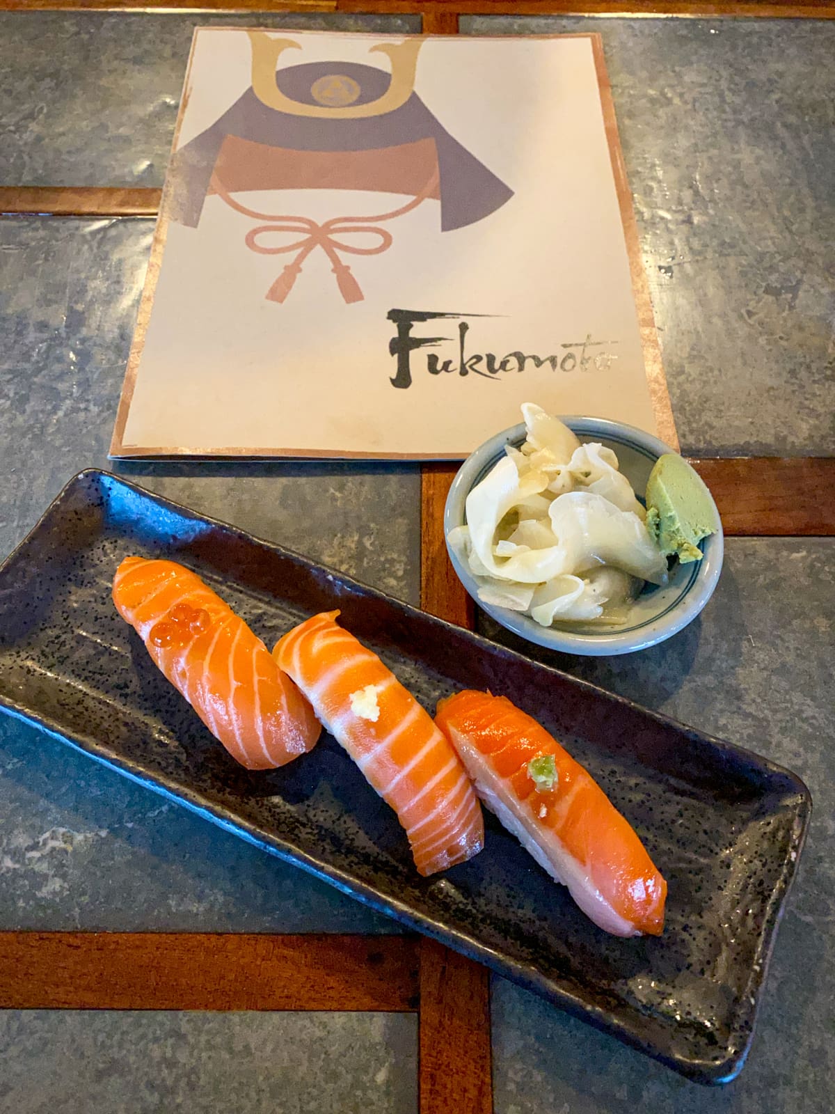 Tasmanian ocean trout and salmon at Fukumoto restaurant