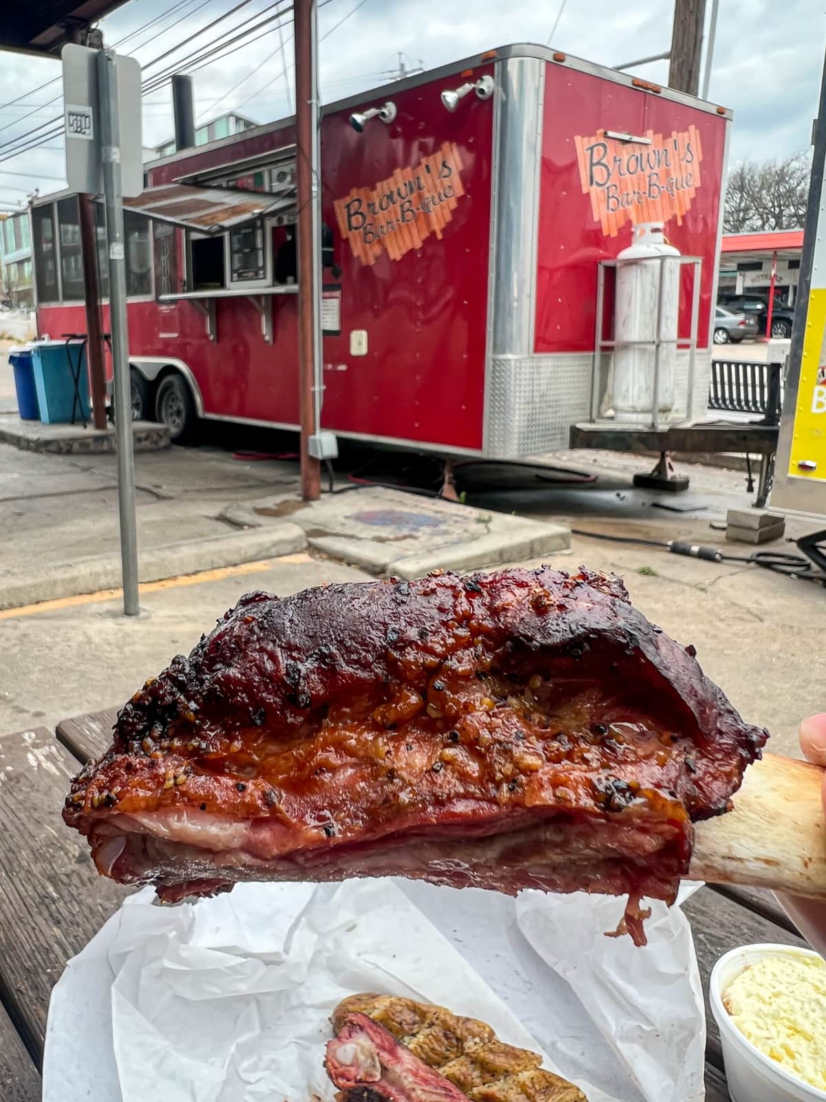 Pork spare rib at Brown's BBQ