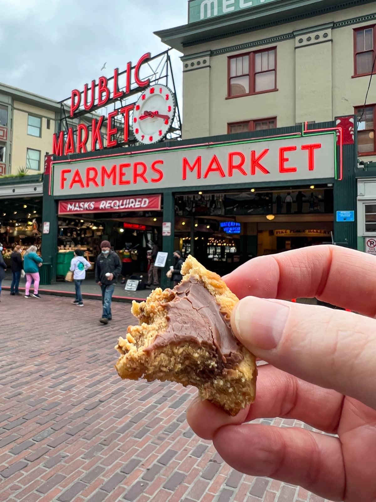 Chocolate peanut butter cookie from Three Girls Bakery at Pike Place Market