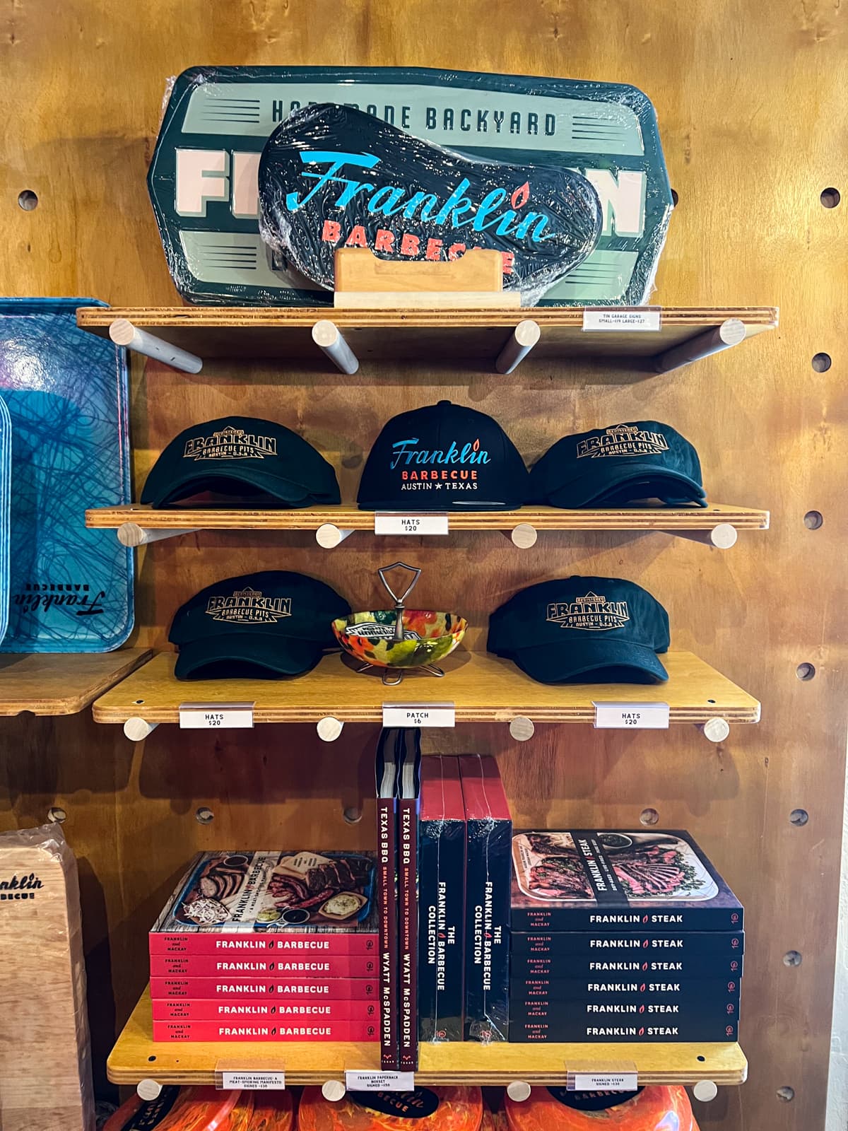 Franklin hats and cookbooks 