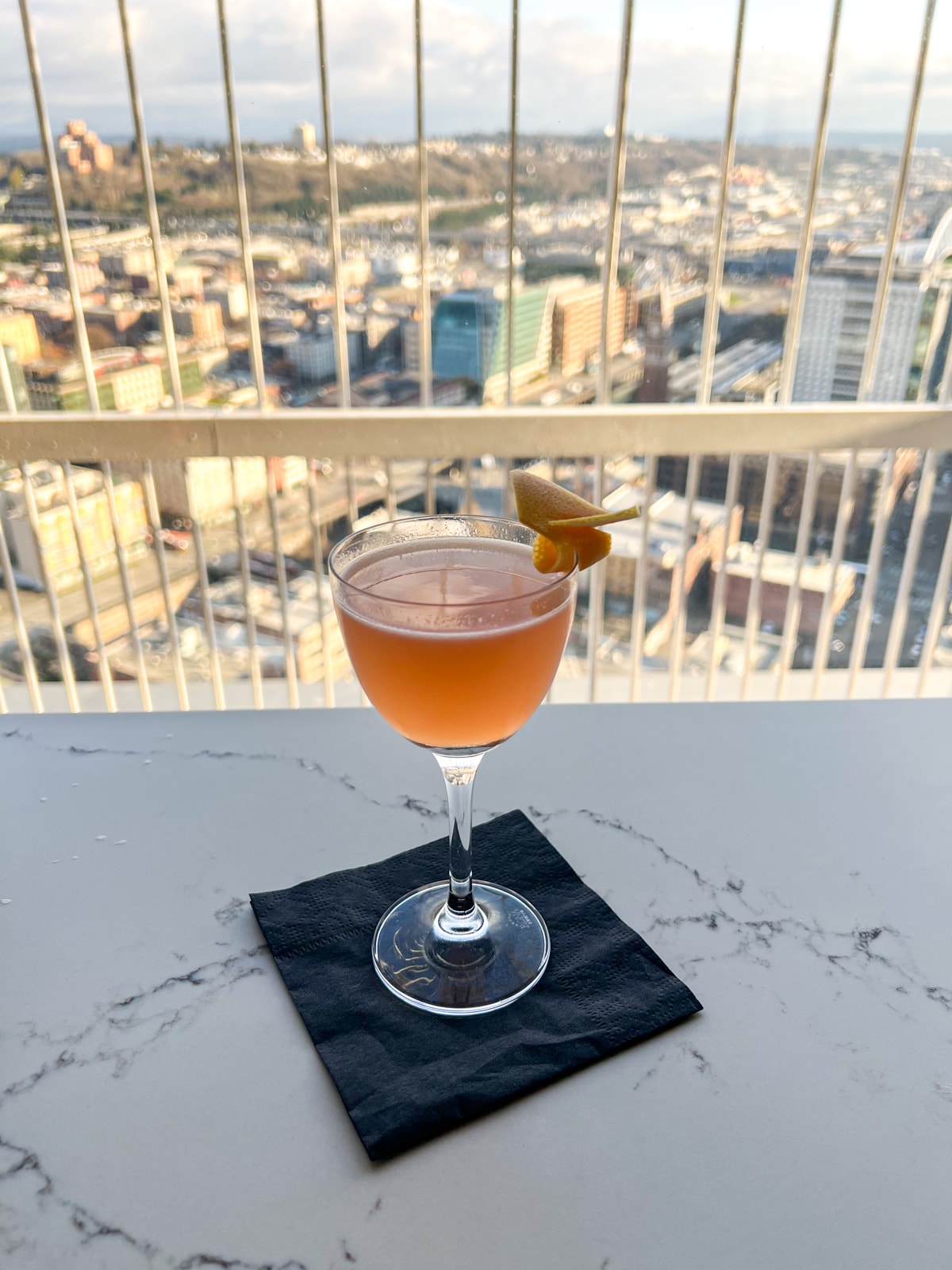 Pink Elephant cocktail at Smith Tower