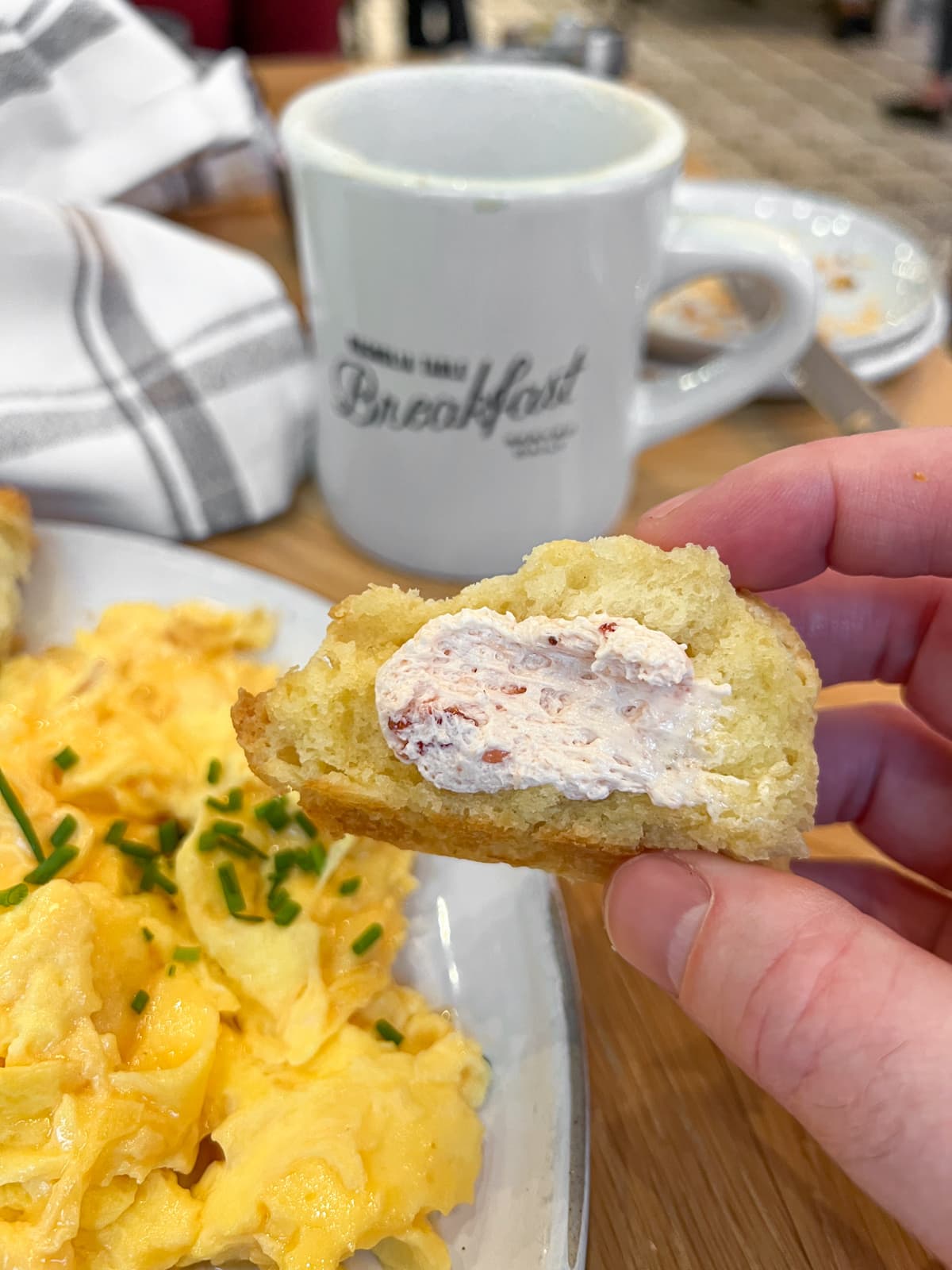 Strawberry butter and biscuit