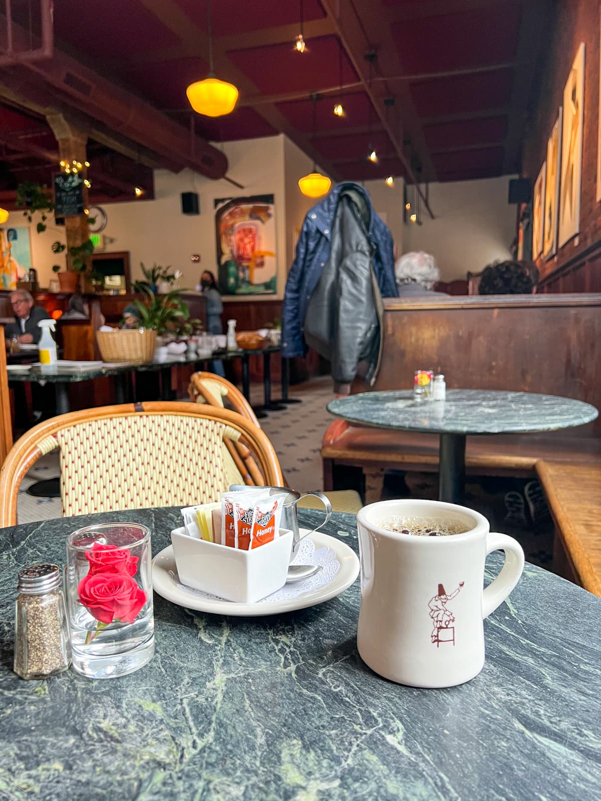 The table in a scene from Singles shot at Virginia Inn in Seattle, Washington