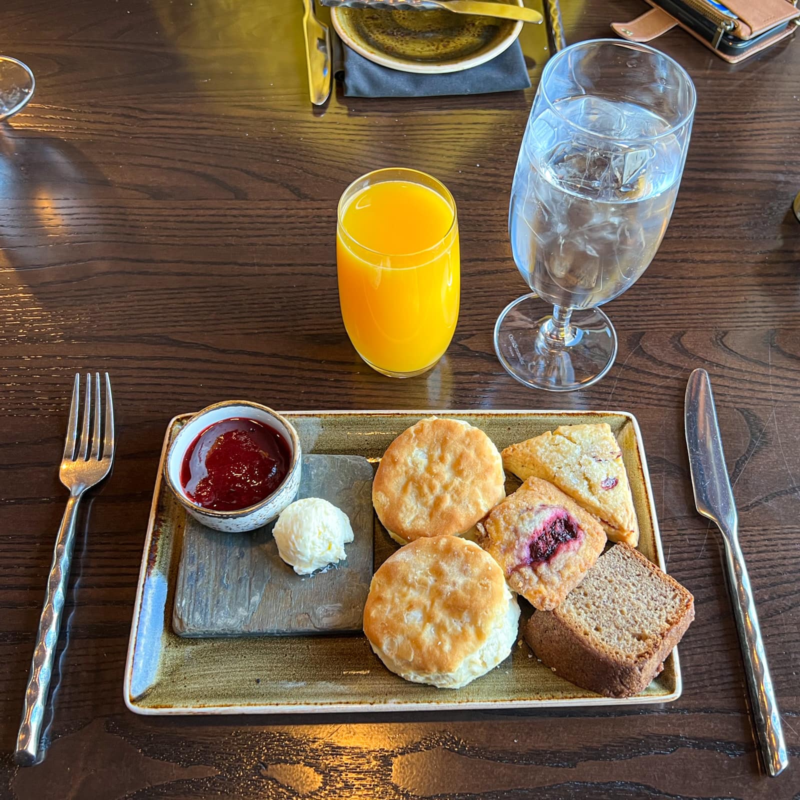 Biscuits and assorted pastries at Salish Lodge restaurant