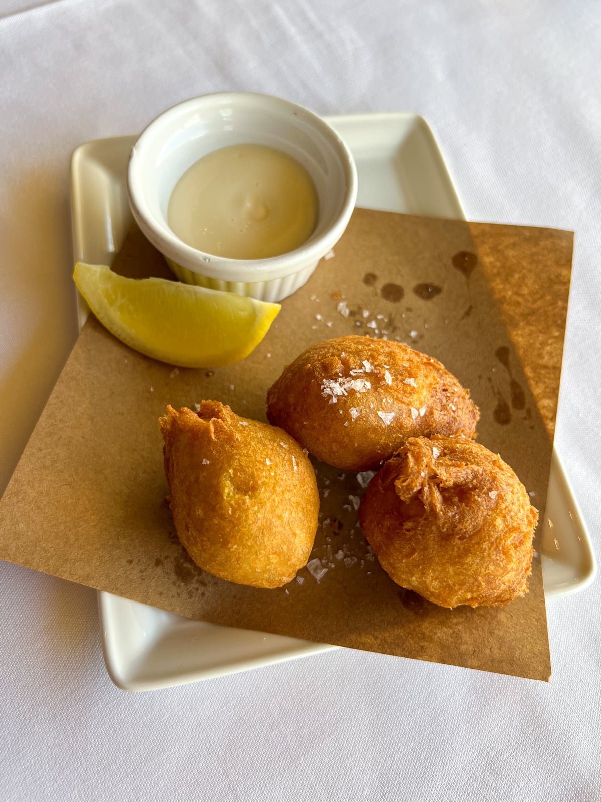 Blue crab beignets at La Petite Grocery