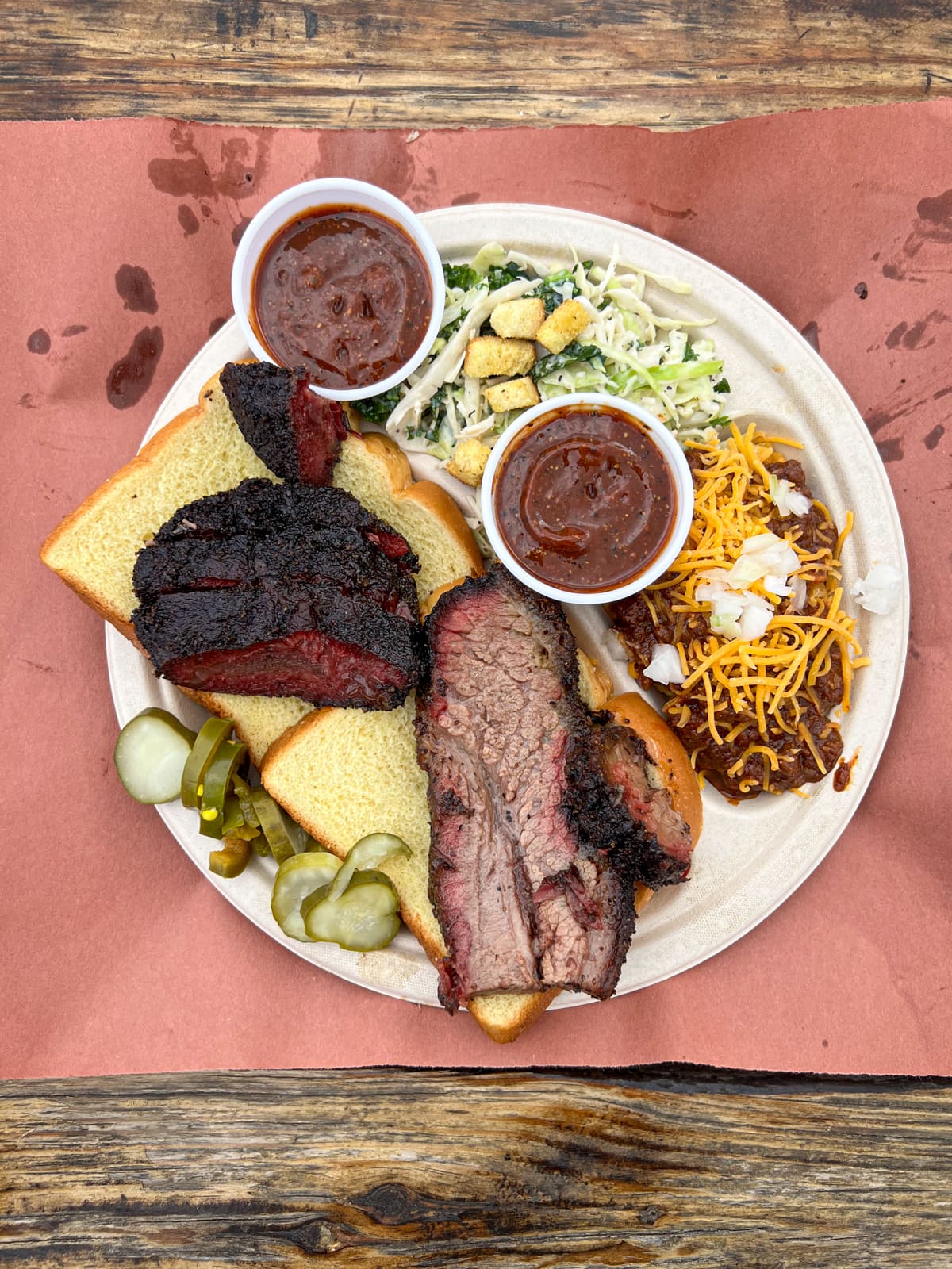 Leroy And Lewis Barbecue sell some of the best BBQ in Austin, like this brisket and beef cheek